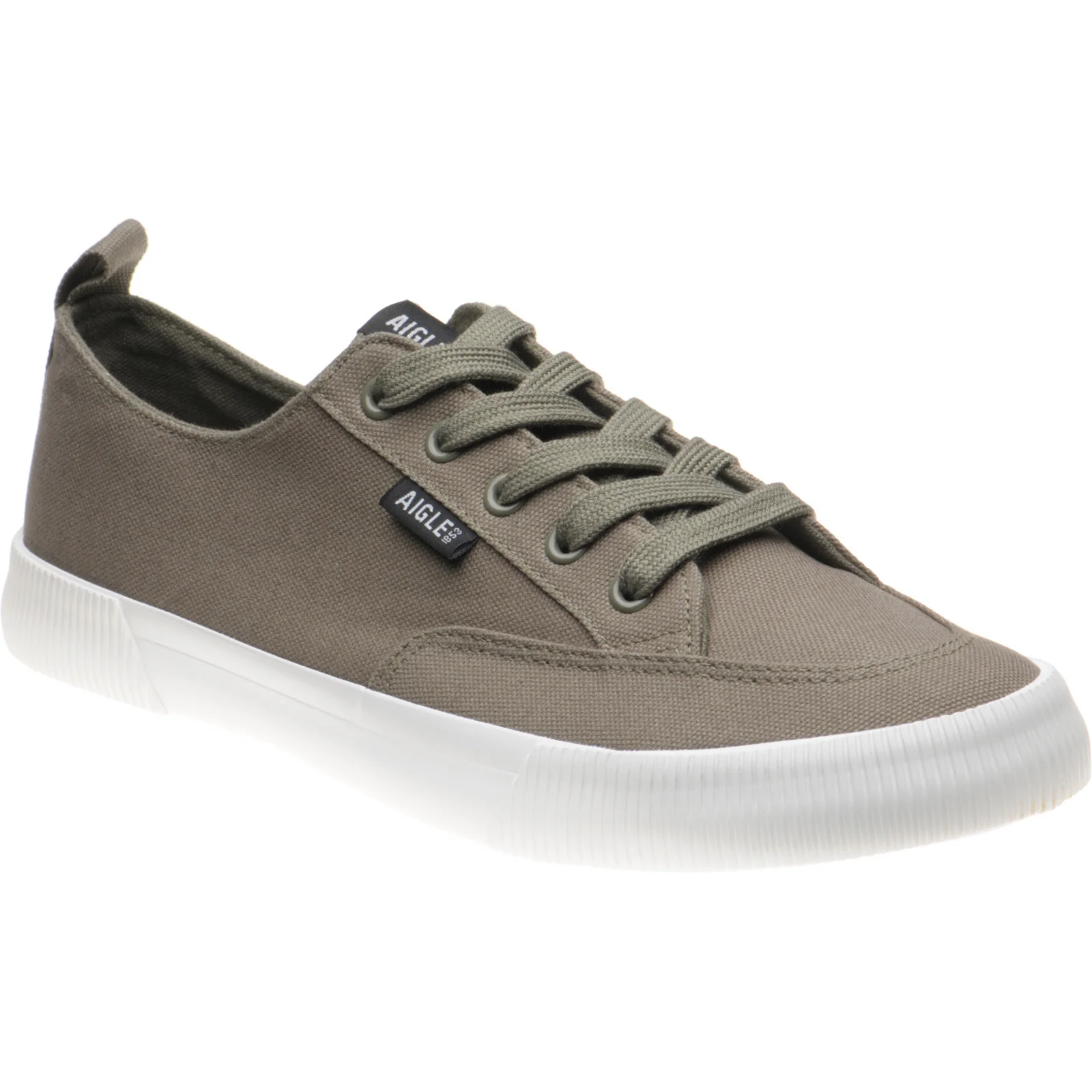 Aigle Tamarix mens rubber-soled Derby shoes in green