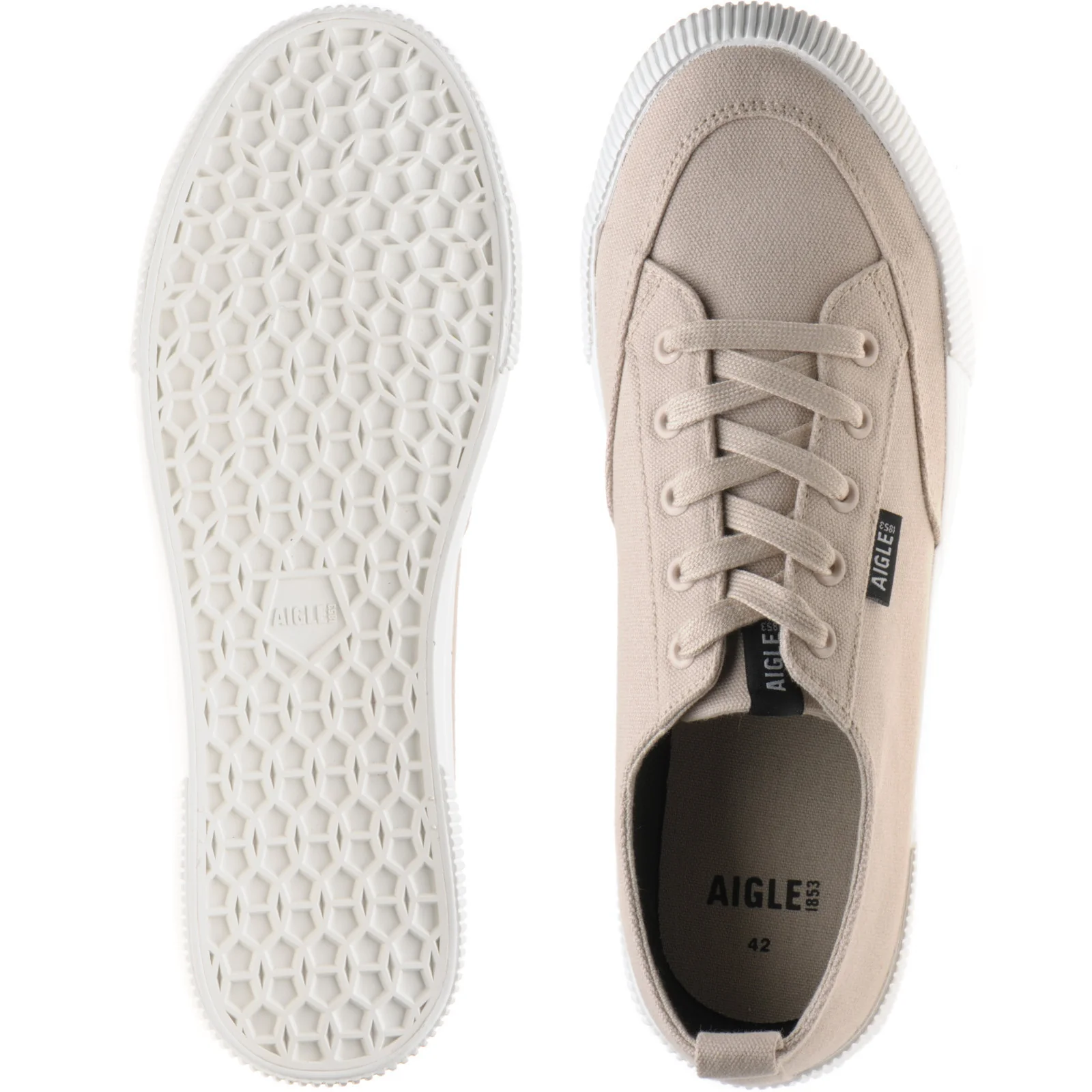 Aigle Tamarix mens rubber-soled Derby shoes in sable - Image 3