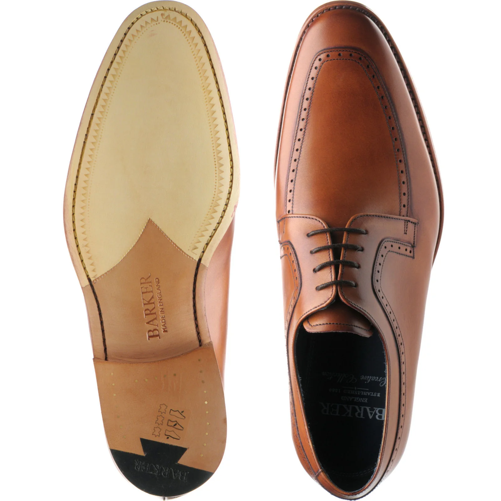Barker Antony mens Derby shoes in antique rosewood - Image 3