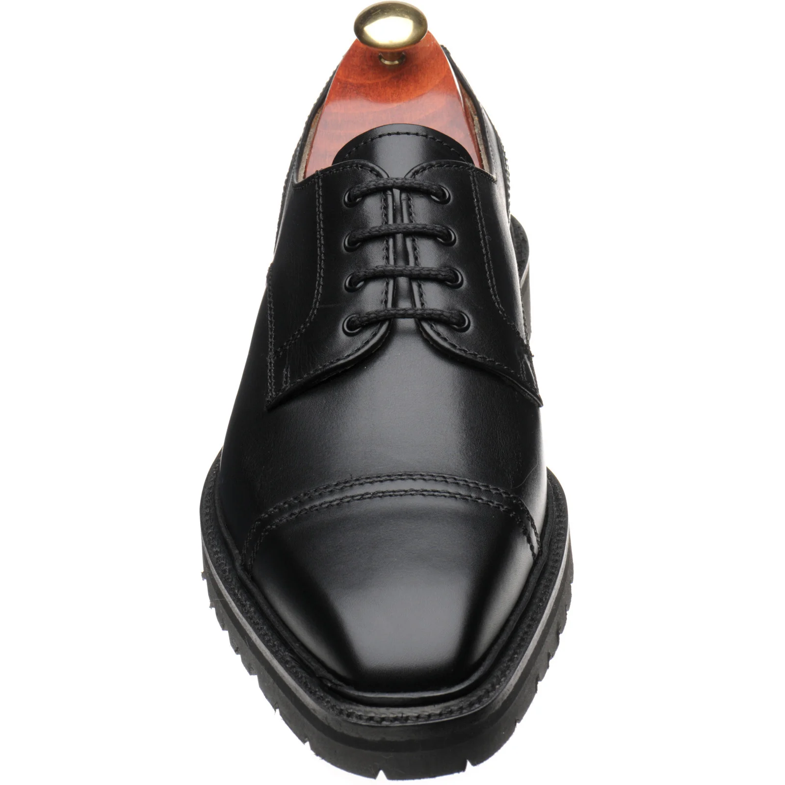 Barker Appleby mens rubber-soled Derby shoes in black calf - Image 2