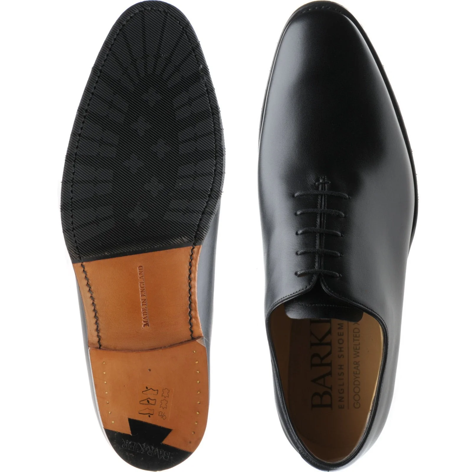 Barker Armstrong mens hybrid-soled Oxfords in black calf - Image 3