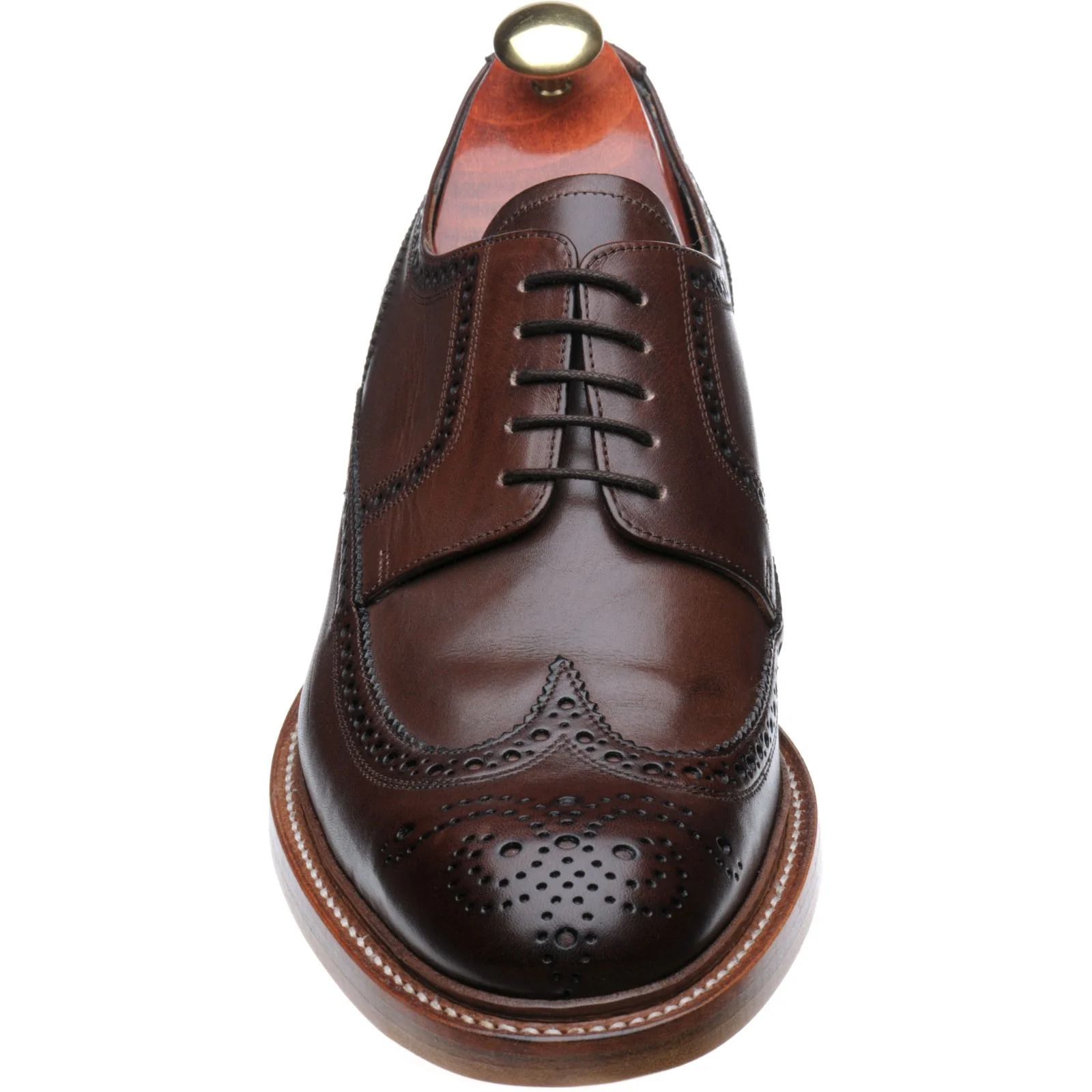 Barker Bailey II mens brogues in ebony hand painted calf - Image 2