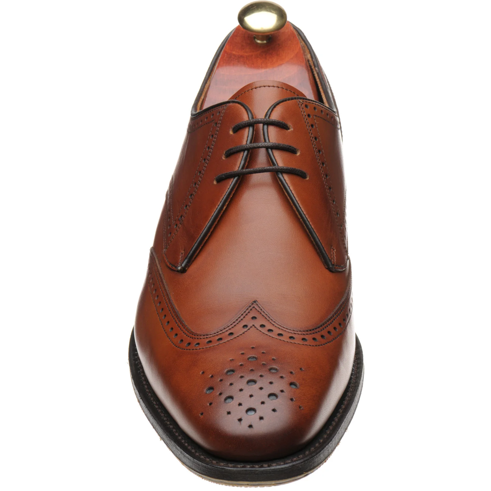 Barker Bakewell mens hybrid-soled brogues in chestnut calf - Image 2