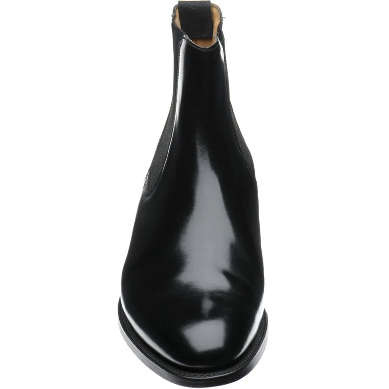 Barker Bedale mens Chelsea boots in black polished - Image 2