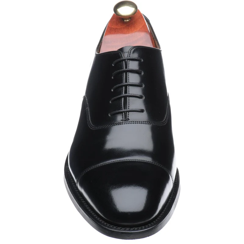 Barker Cheltenham (Rubber) mens rubber-soled Oxfords in black polished - Image 2