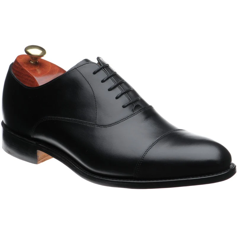 Barker Duxford mens Oxfords in black calf
