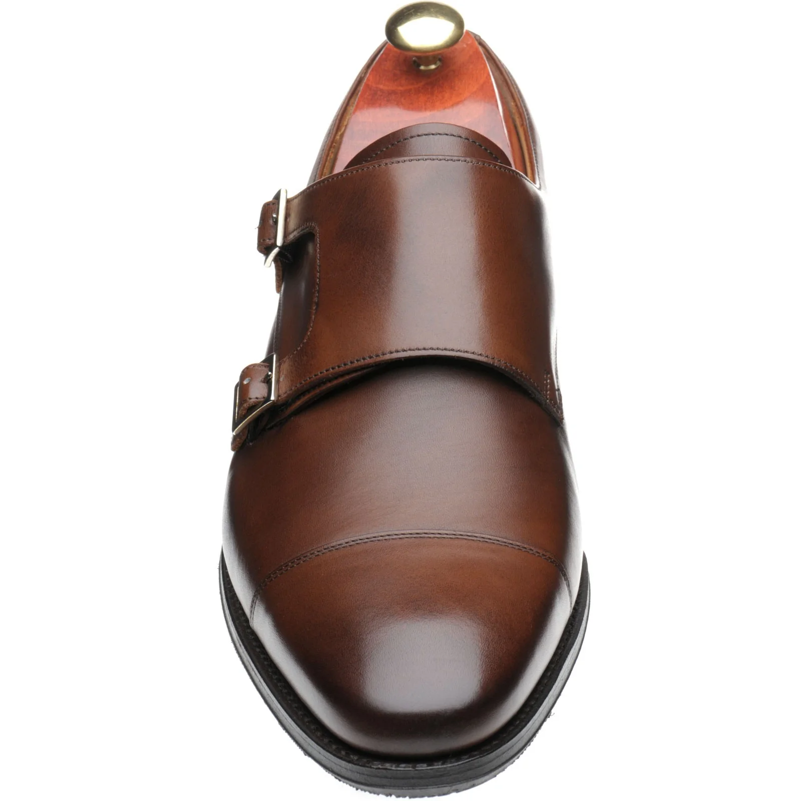 Barker Edison mens hybrid-soled double monk shoes in walnut calf - Image 2