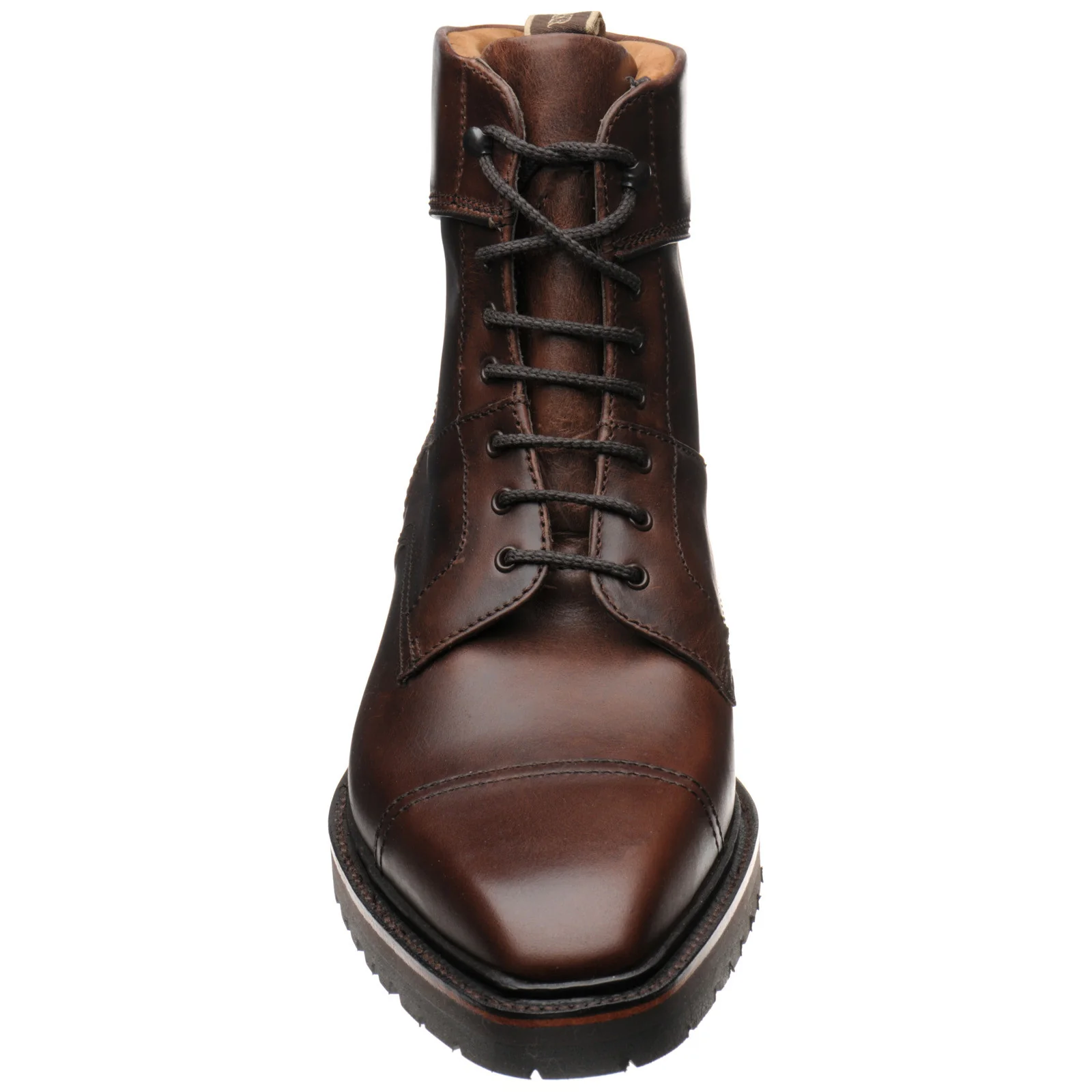 Barker Hawes mens rubber-soled boots in brown pull up - Image 2