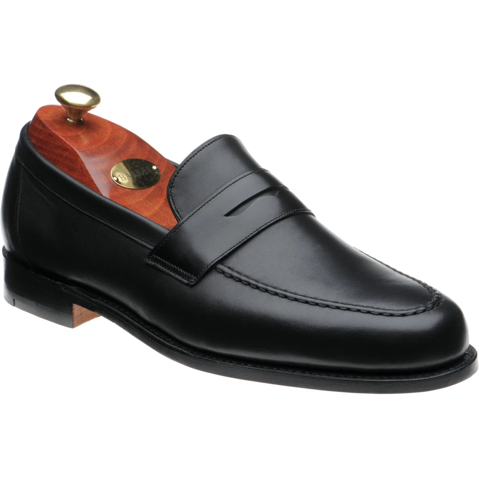 Barker Jevington mens loafers in black calf