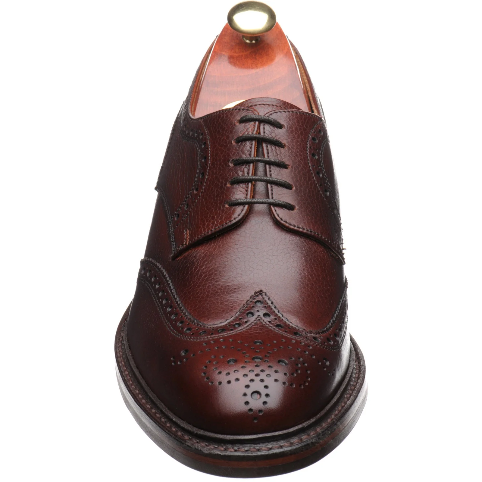 Barker Kelmarsh mens rubber-soled brogues in cherry grain - Image 2