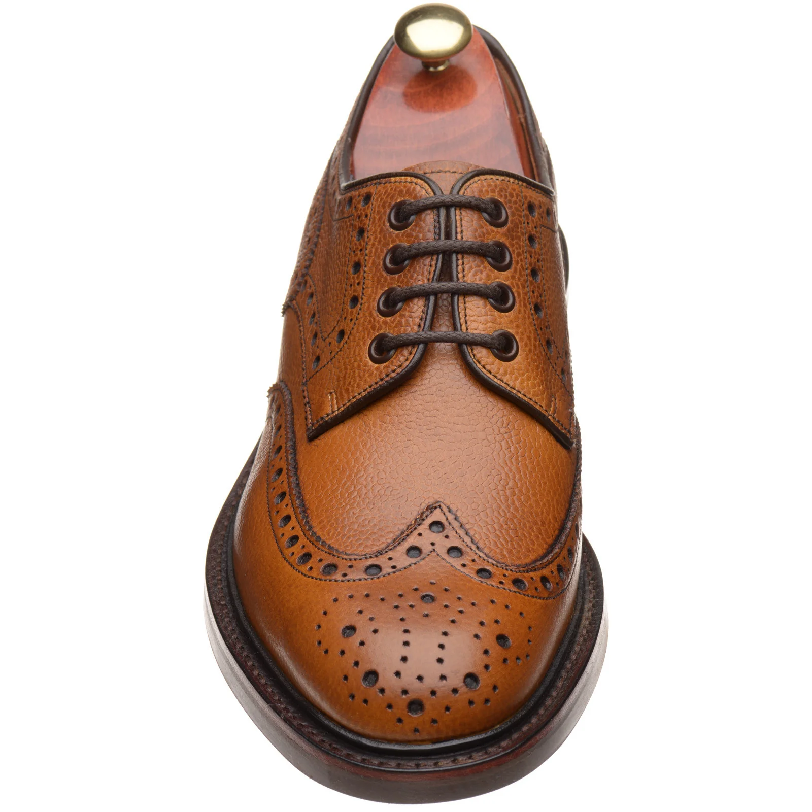 Barker Kendall mens rubber-soled brogues in cedar highland grain - Image 2