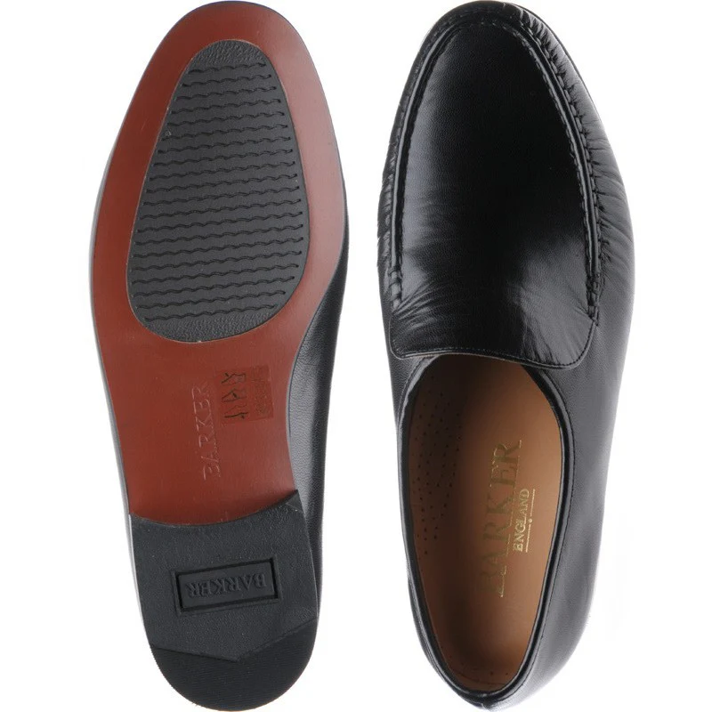 Barker Laurence mens hybrid-soled loafers in black kid - Image 3