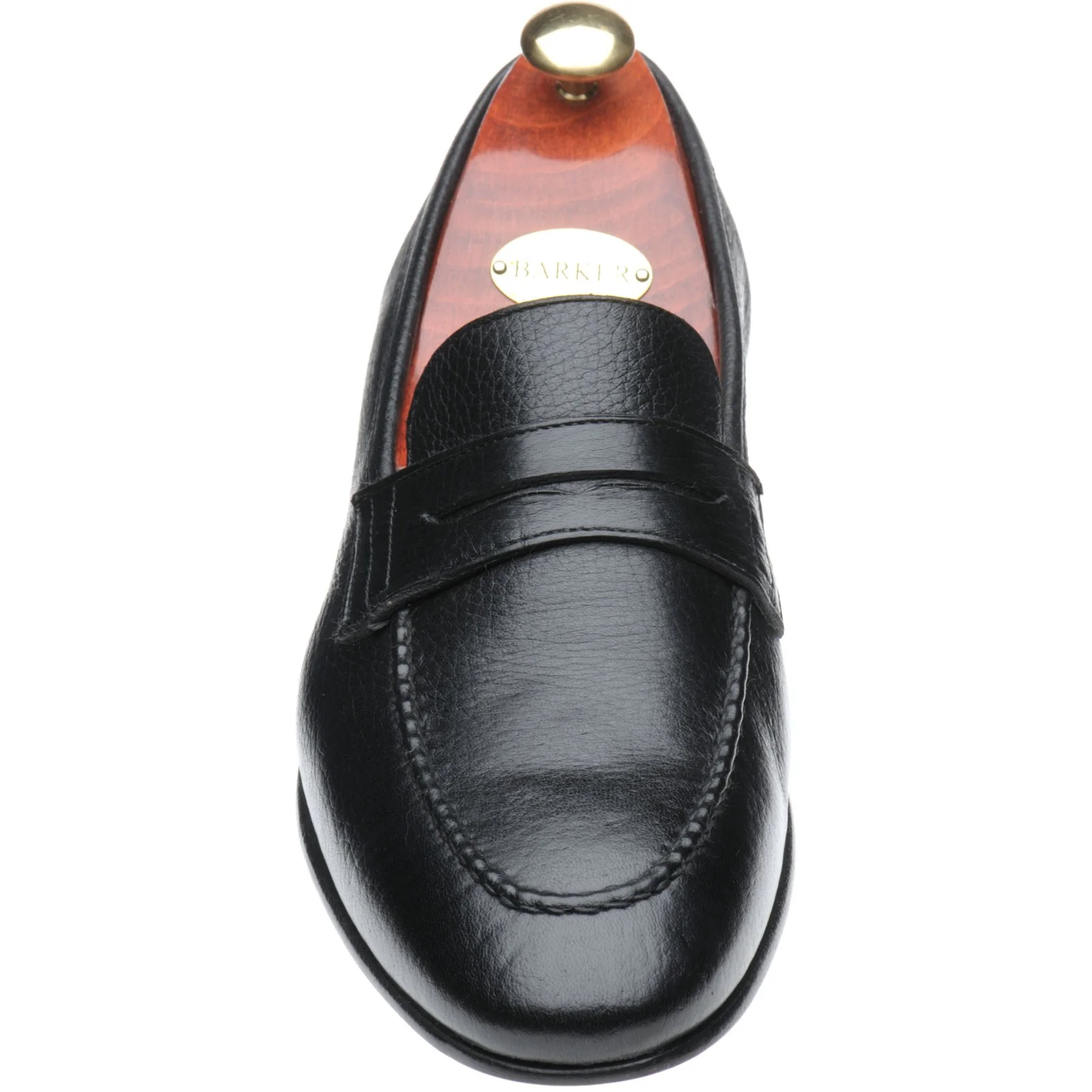 Barker Ledley mens loafers in black deerskin - Image 2