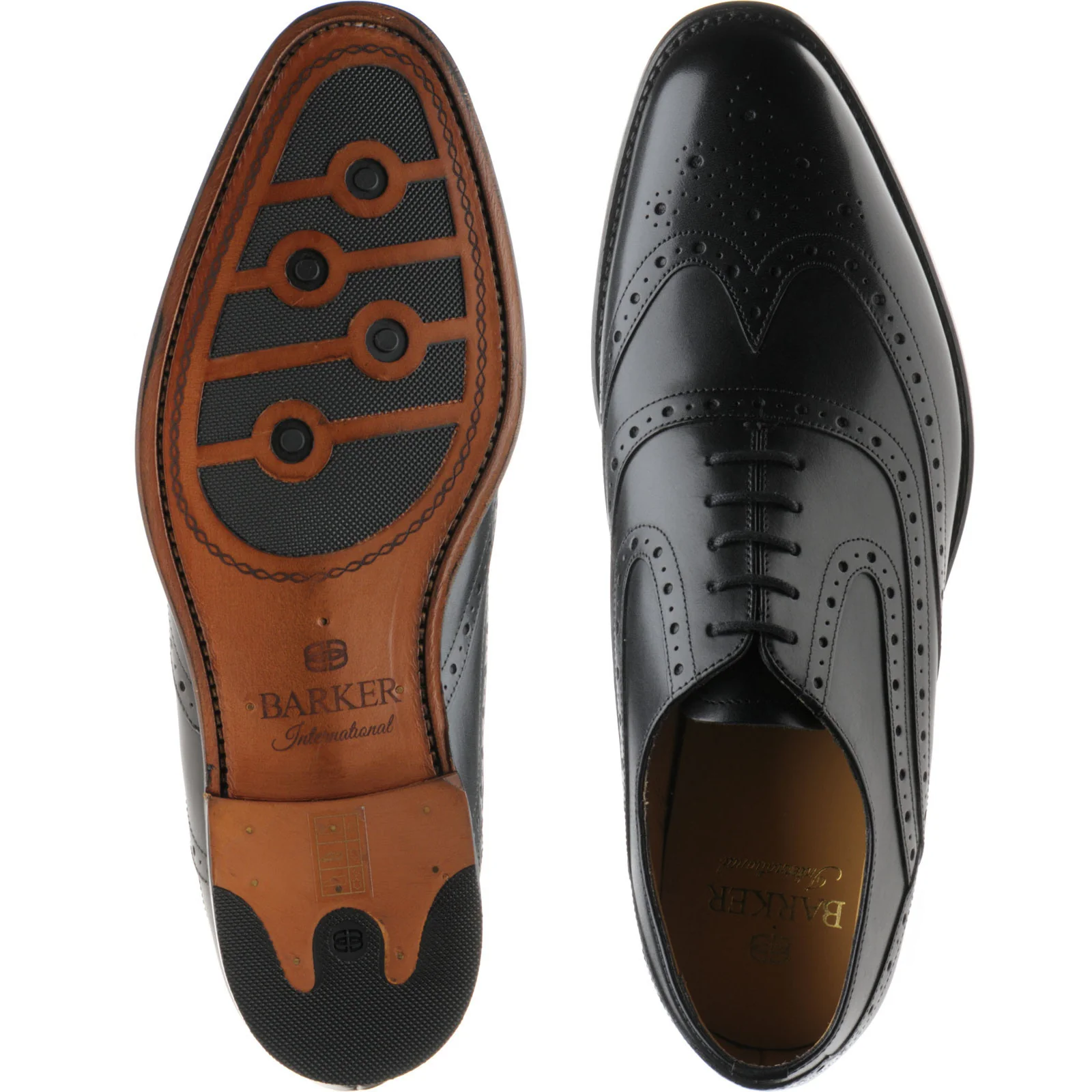 Barker Liffey mens hybrid-soled brogues in black calf - Image 3
