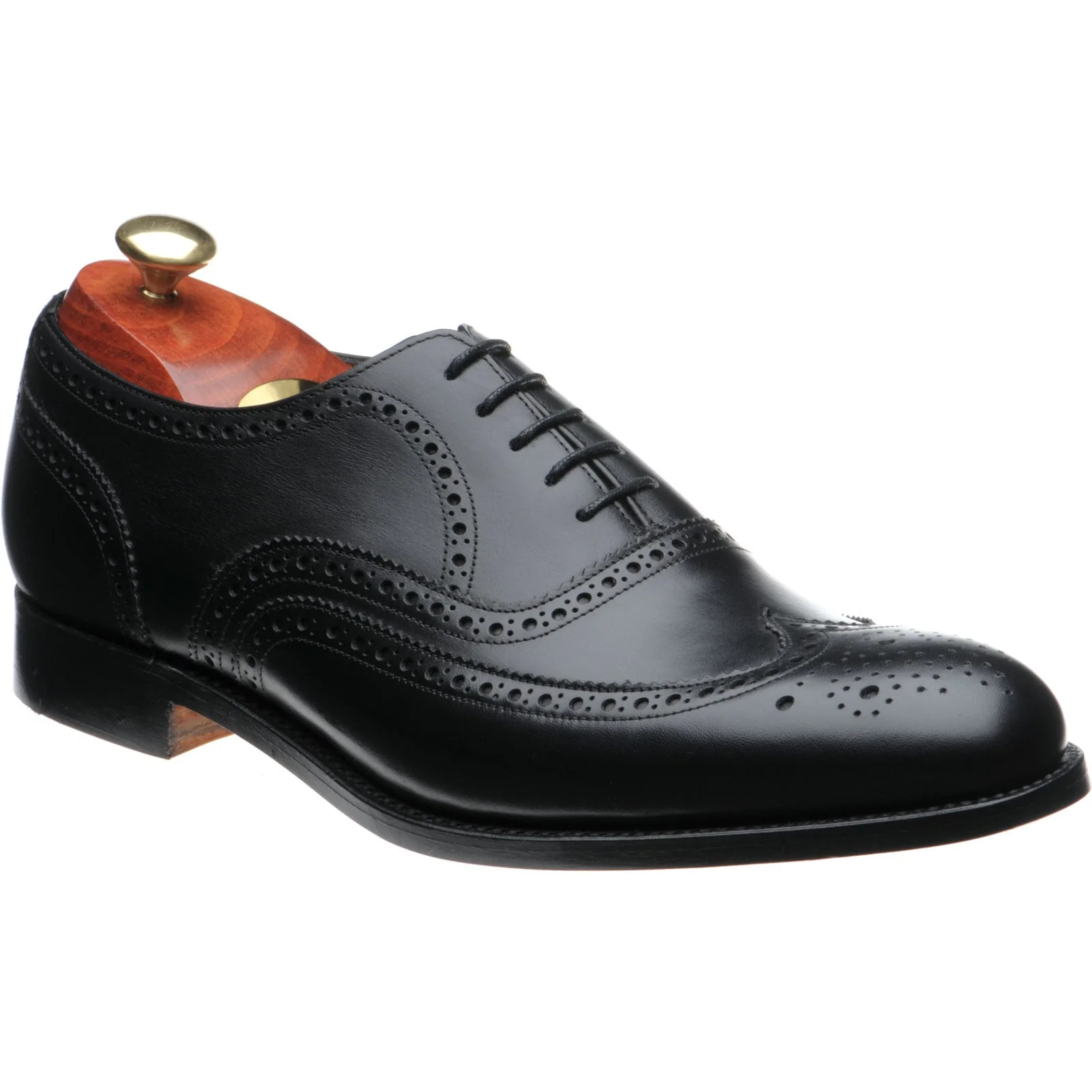 Barker Malton mens brogues in black calf