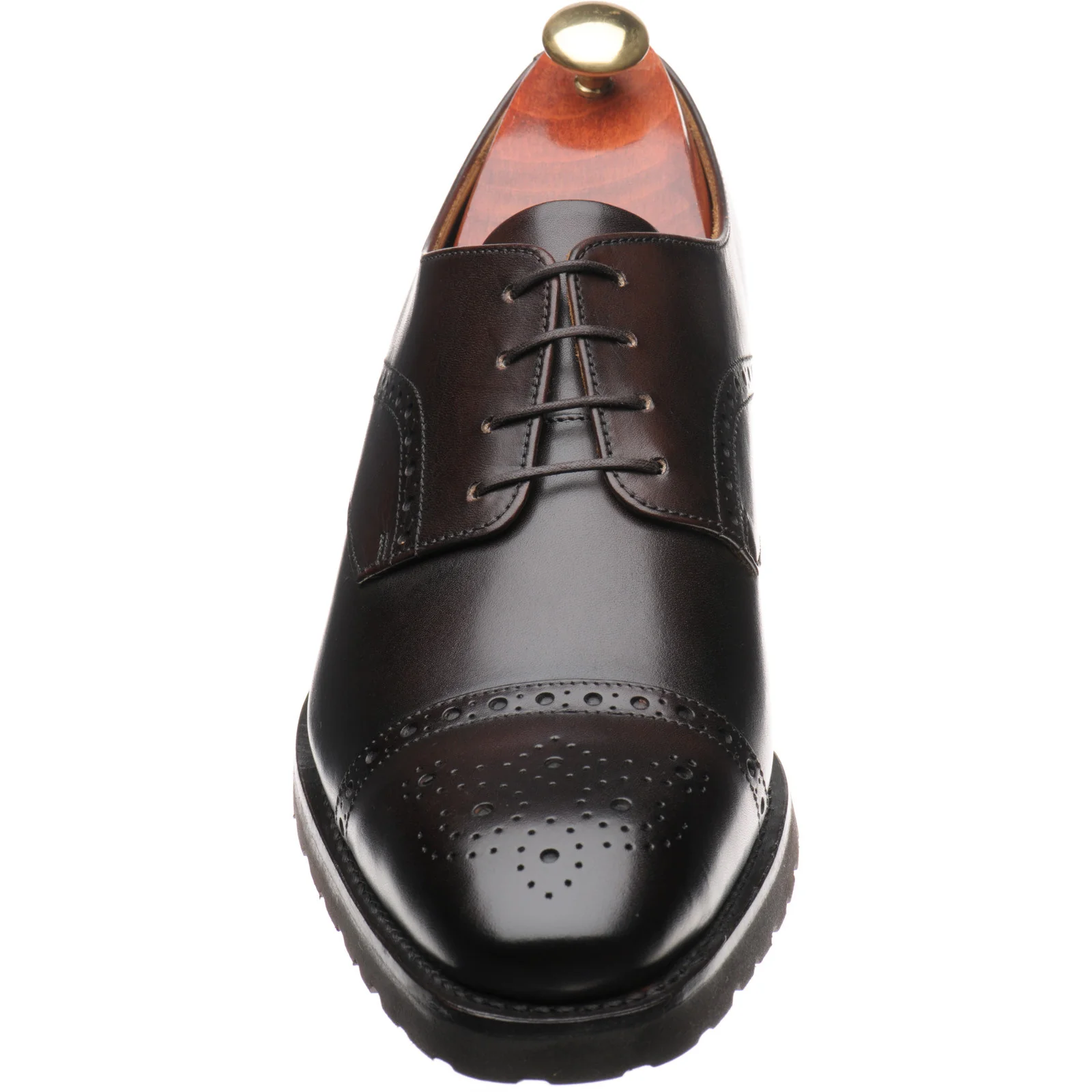 Barker Margate mens rubber-soled semi-brogues in chestnut calf - Image 2