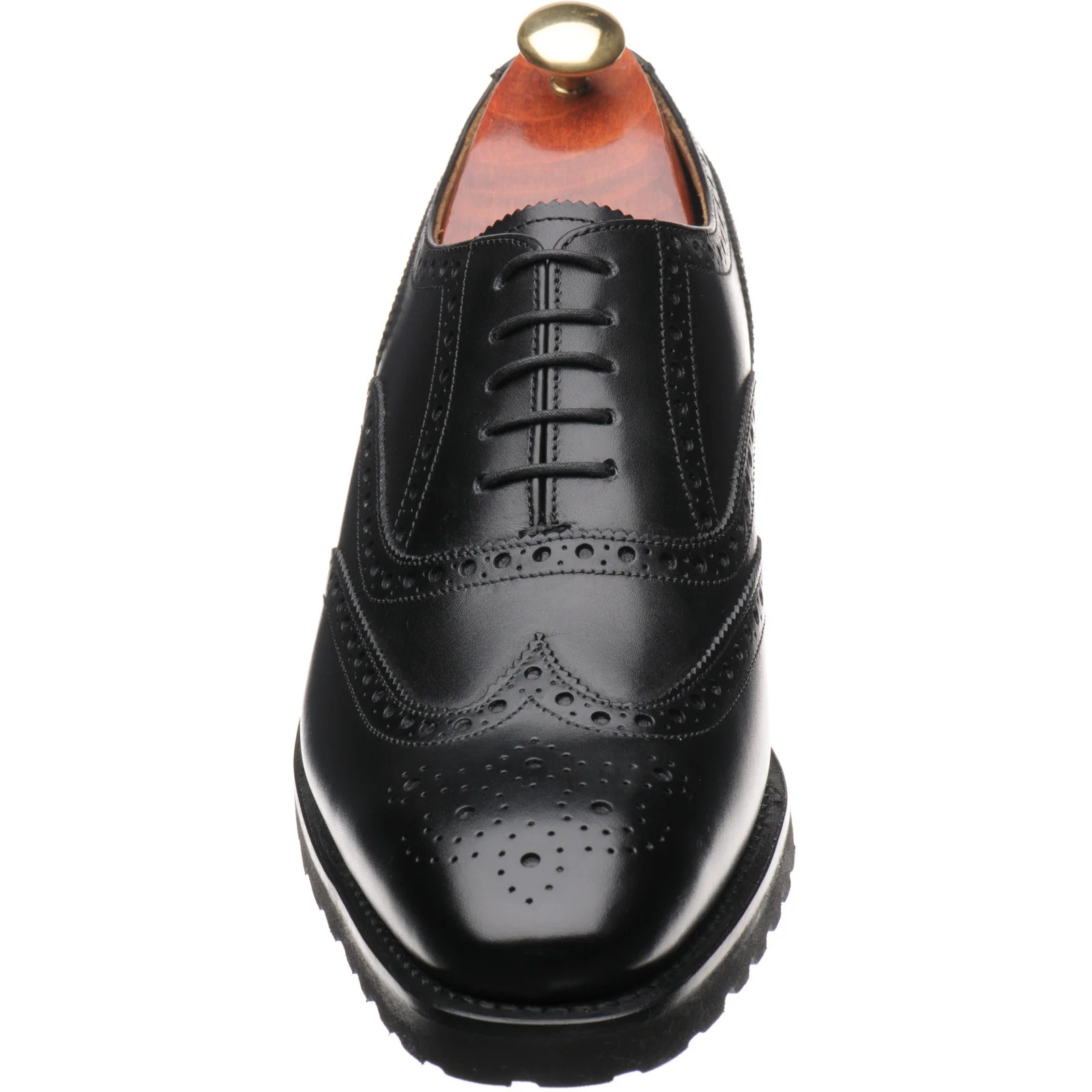 Barker Marston mens rubber-soled brogues in black calf - Image 2
