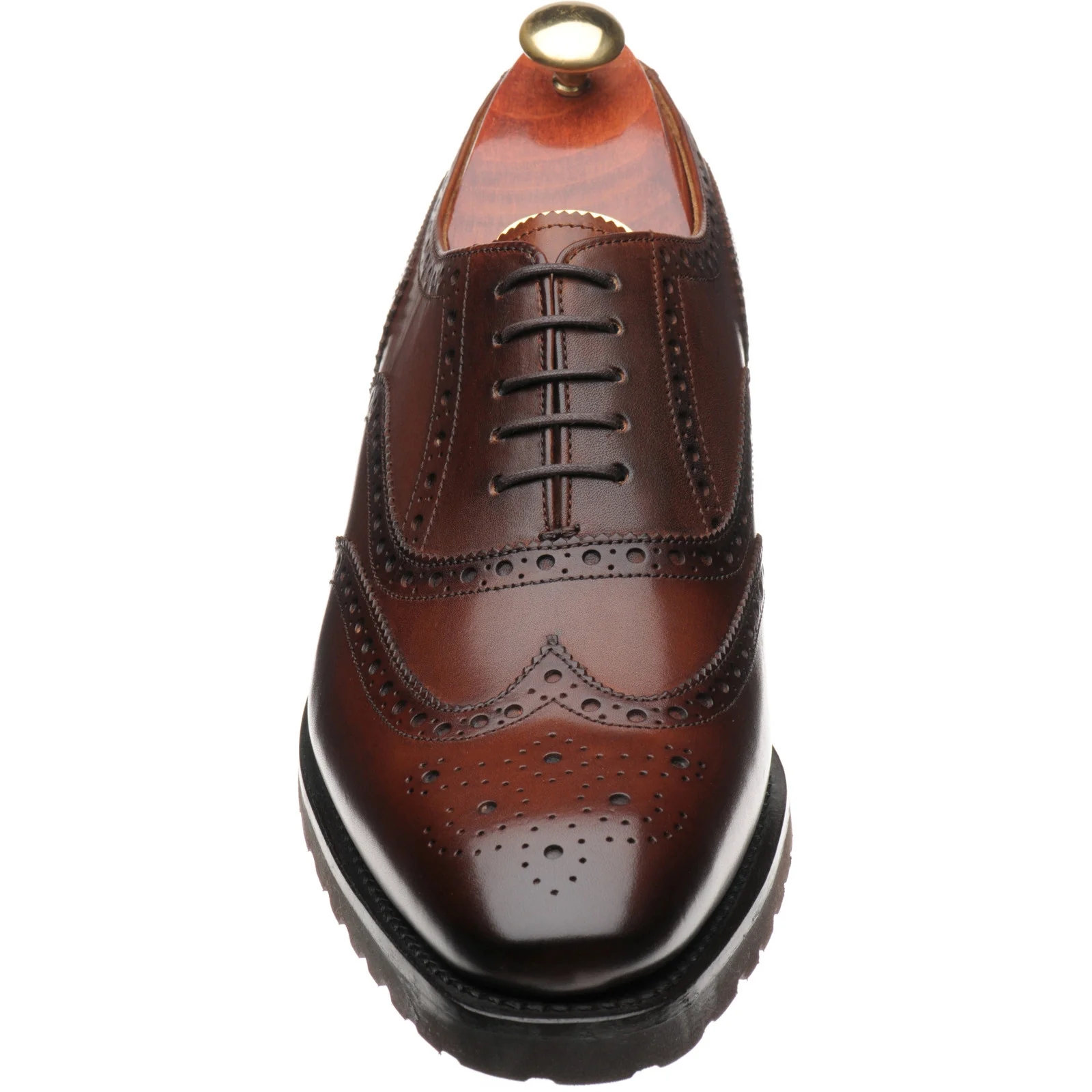 Barker Marston mens rubber-soled brogues in walnut calf - Image 2