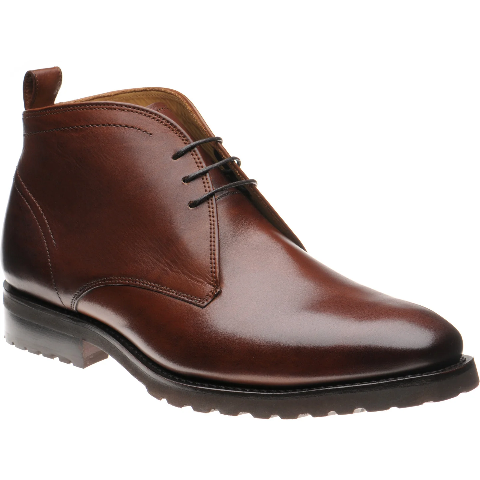Barker Melksham mens rubber-soled Chukka boots in walnut calf (second)