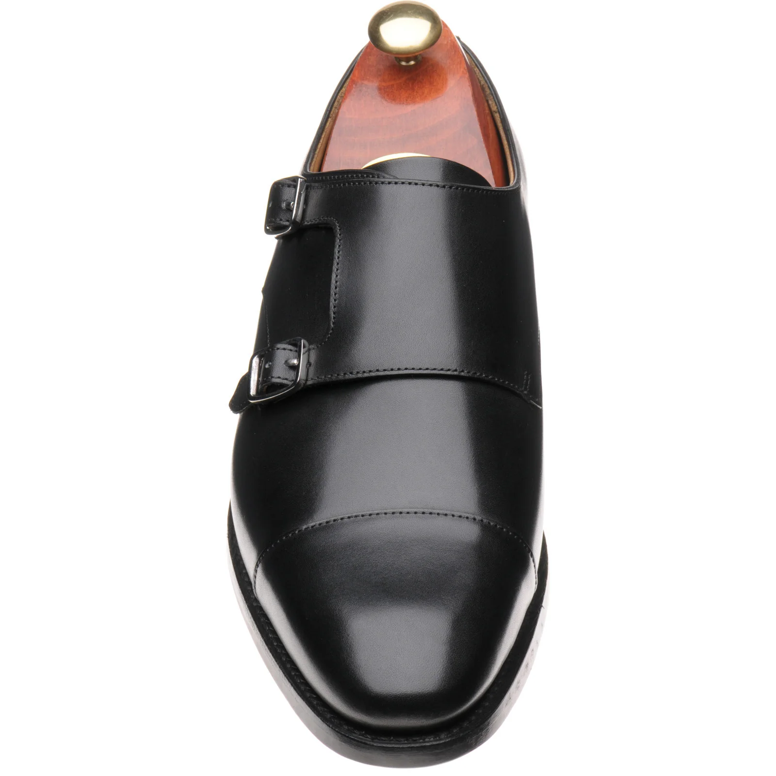 Barker Middlewich mens monk shoes in black calf - Image 2
