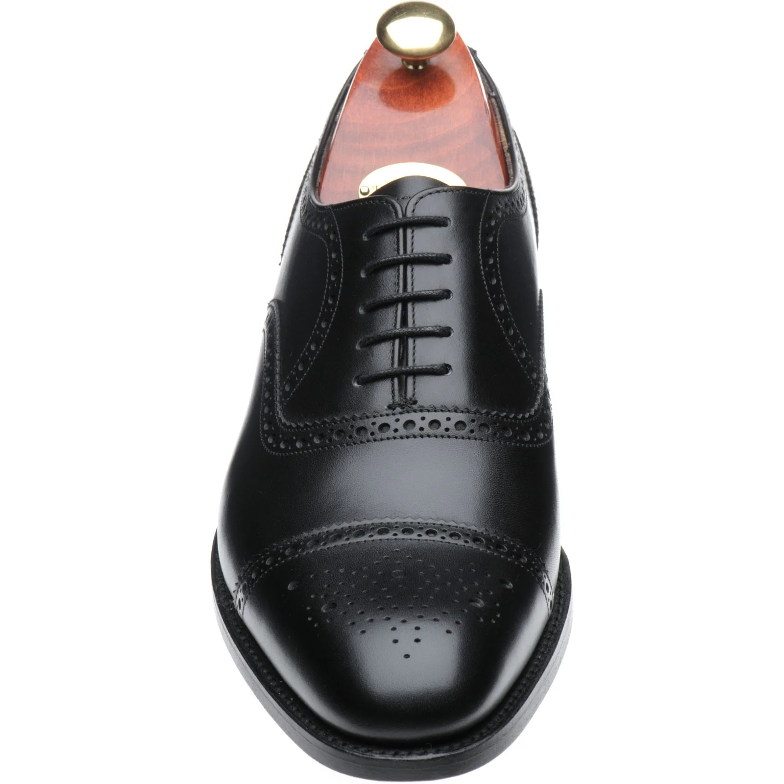 Barker Mirfield mens semi-brogues in black calf - Image 2