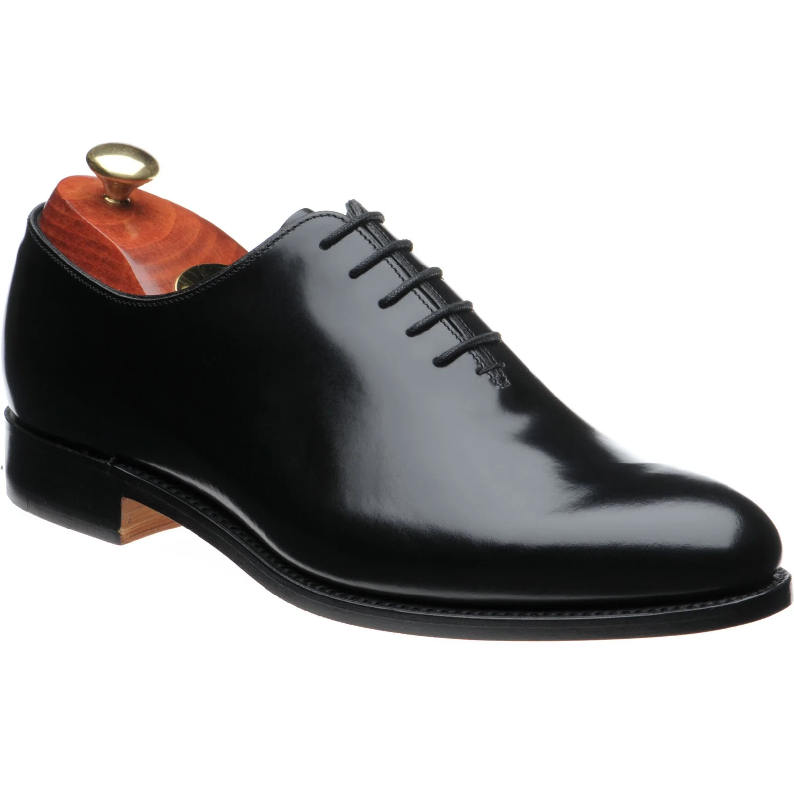 Barker Nelson mens Oxfords in black hi-shine