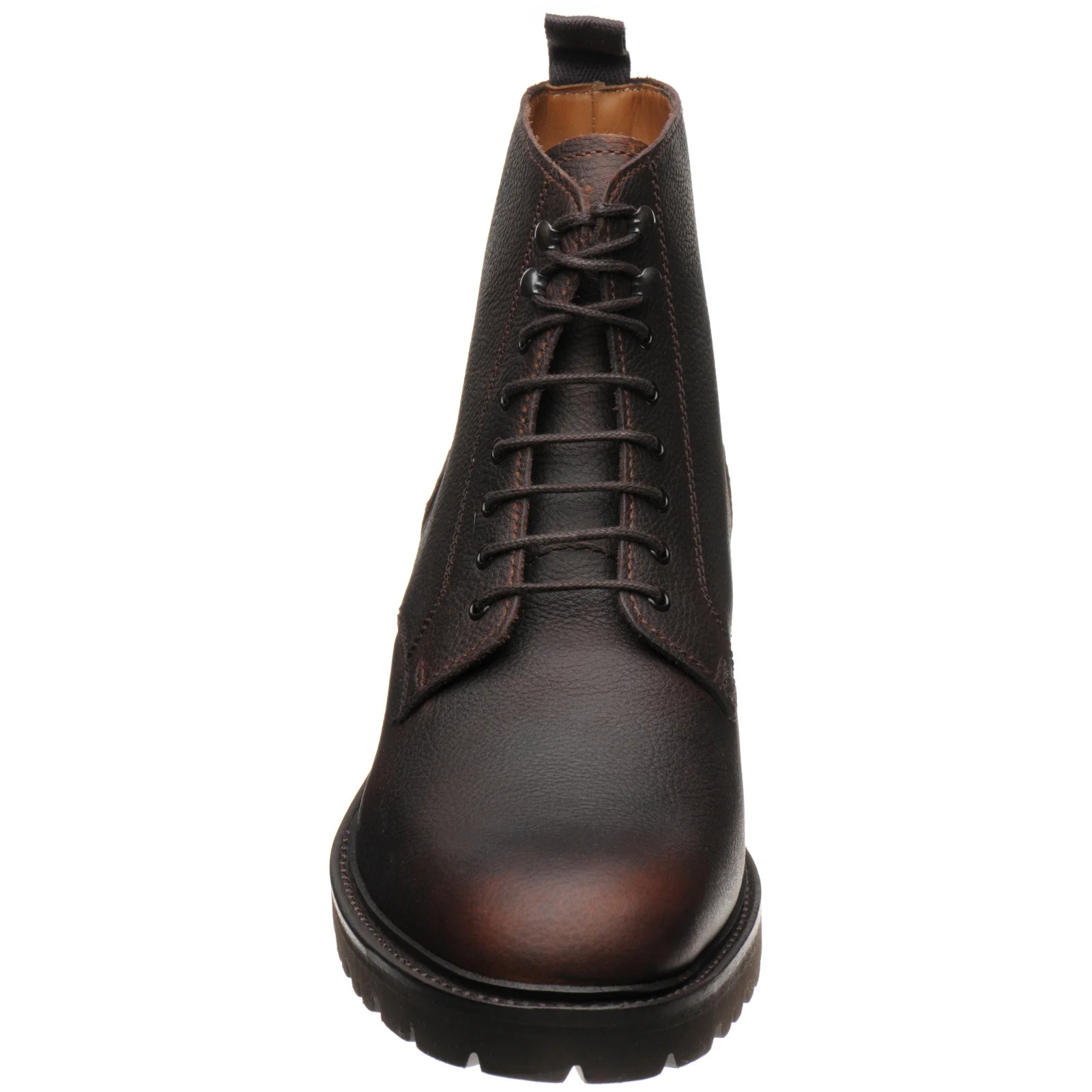 Barker Newquay mens rubber-soled boots in brown grain - Image 2