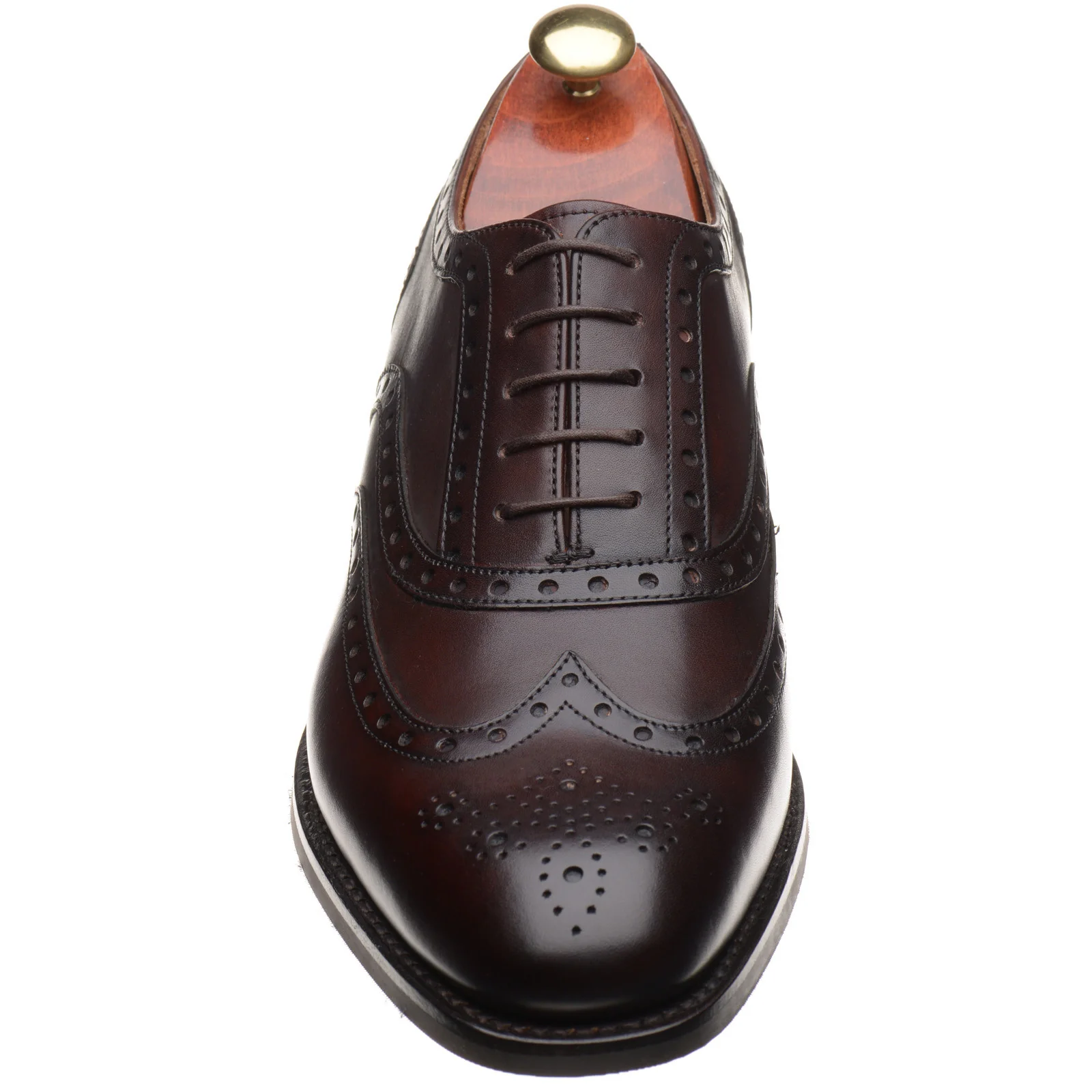 Barker Ossett mens rubber-soled brogues in chestnut calf - Image 2