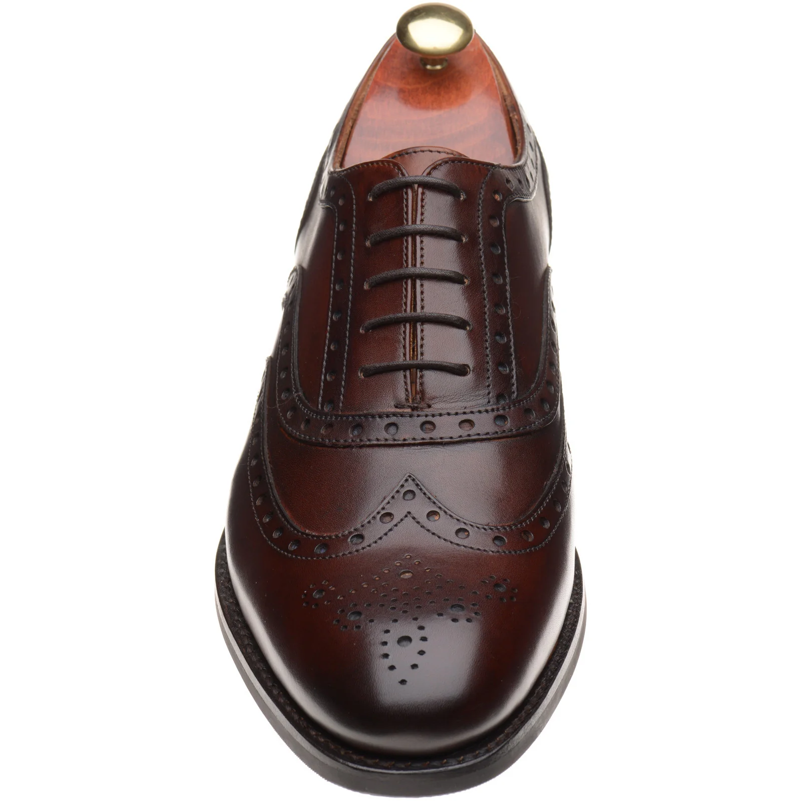 Barker Ossett mens rubber-soled brogues in walnut calf - Image 2
