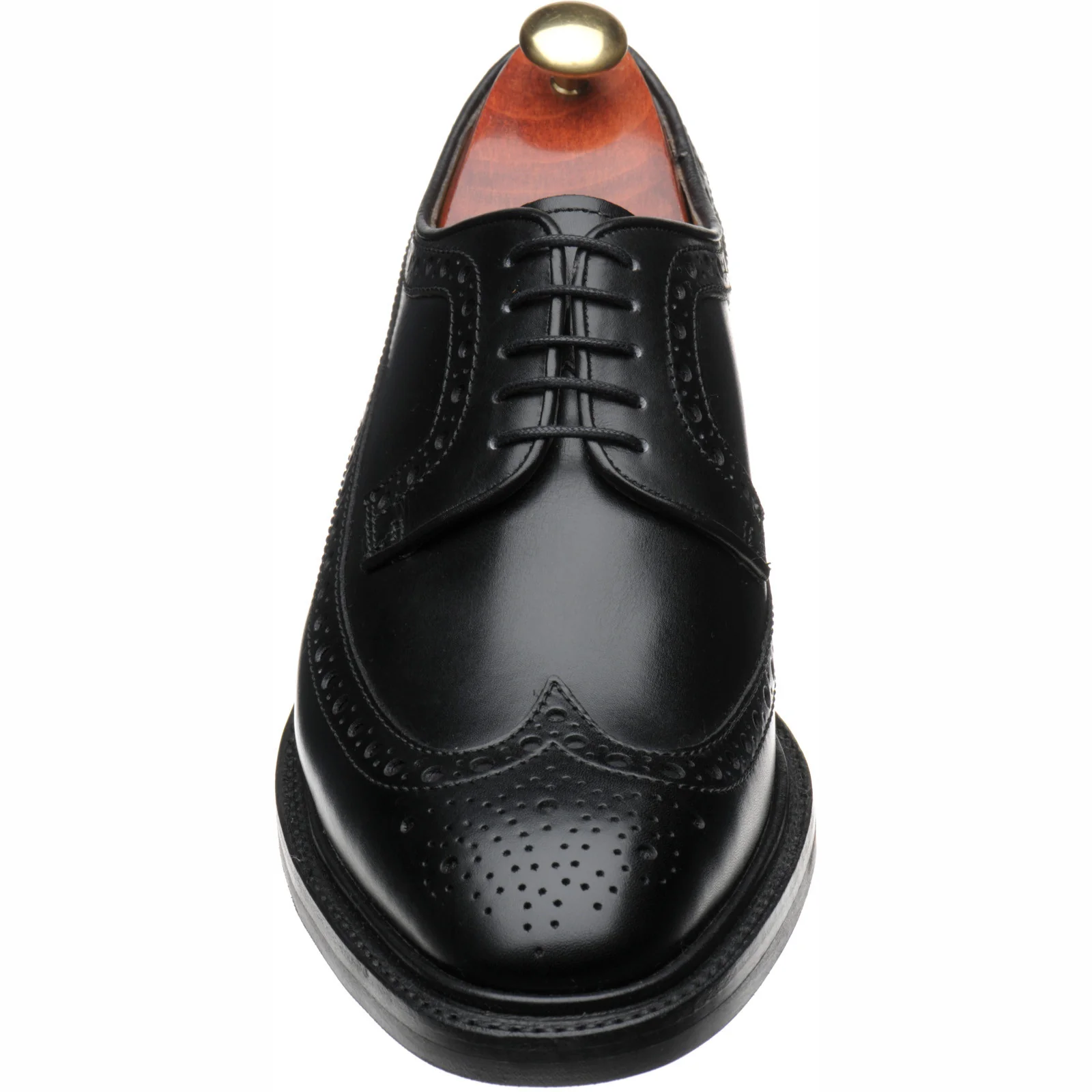 Barker Pickering mens rubber-soled brogues in black calf - Image 2