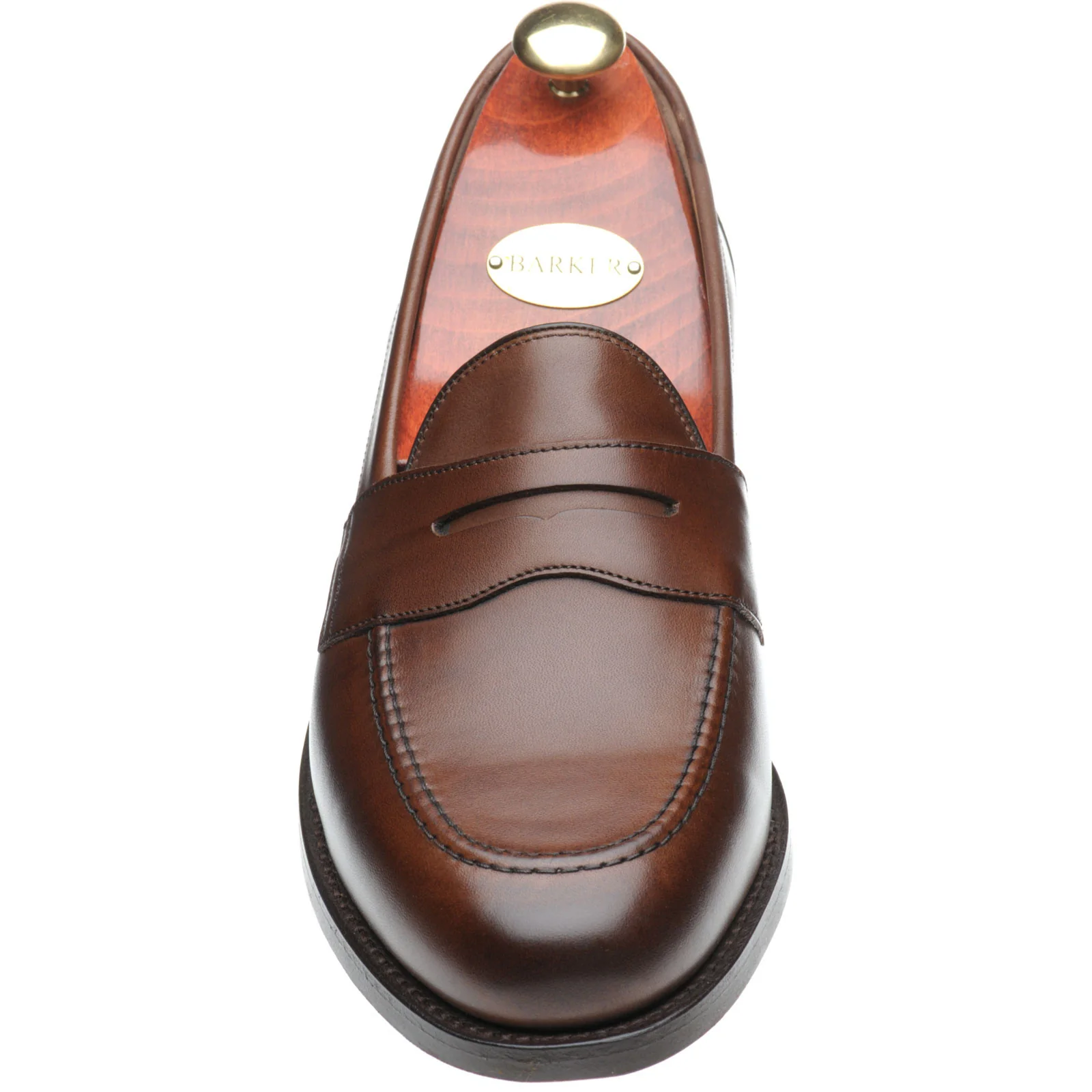 Barker Portsmouth mens loafers in dark walnut calf - Image 2