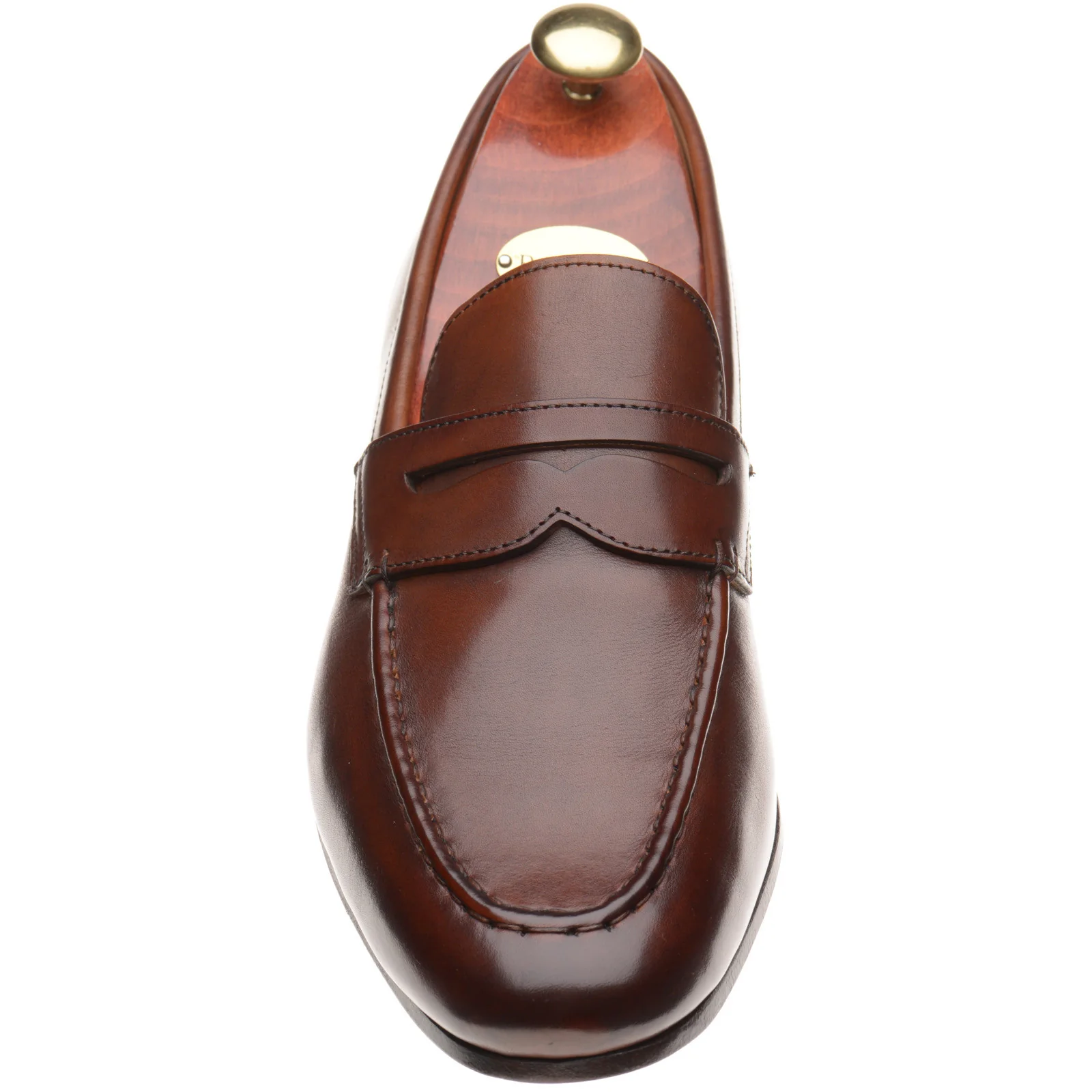 Barker Sawyer mens loafers in walnut calf - Image 2