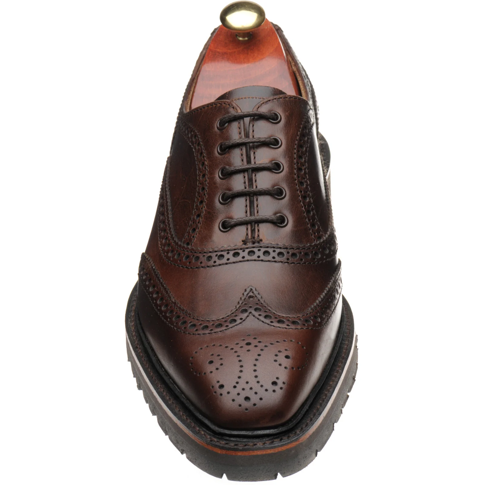 Barker Sedburgh mens rubber-soled brogues in dark brown calf - Image 2