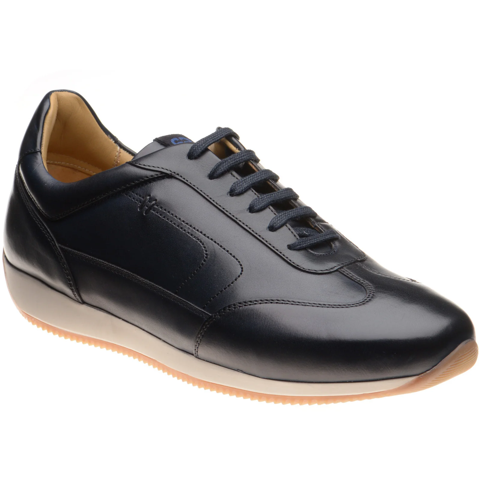 Barker Sharpe mens rubber-soled in navy calf