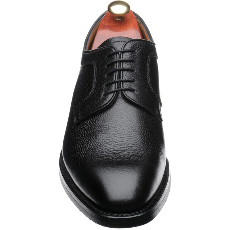 Barker Skye mens rubber-soled Derby shoes in black grain - Image 2