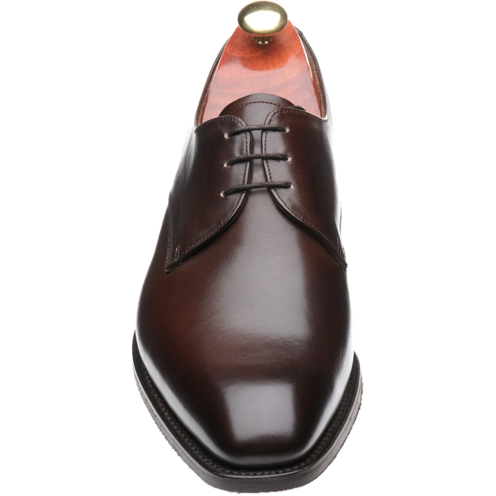 Barker St Austell mens rubber-soled Derby shoes in dark walnut calf - Image 2