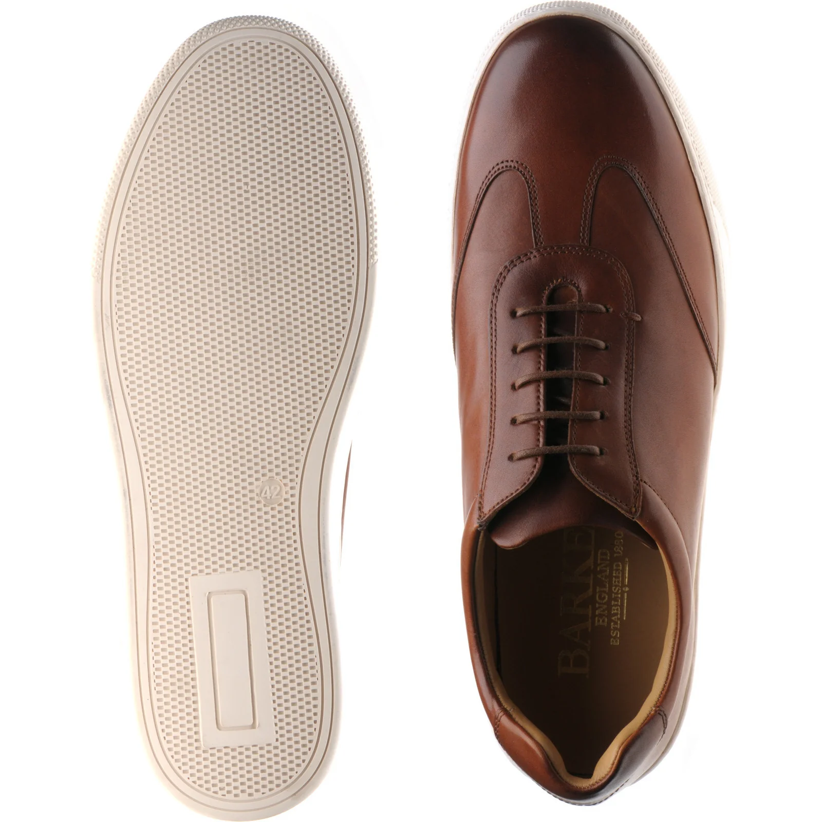 Barker Stig mens rubber-soled in tan handfinished calf - Image 3