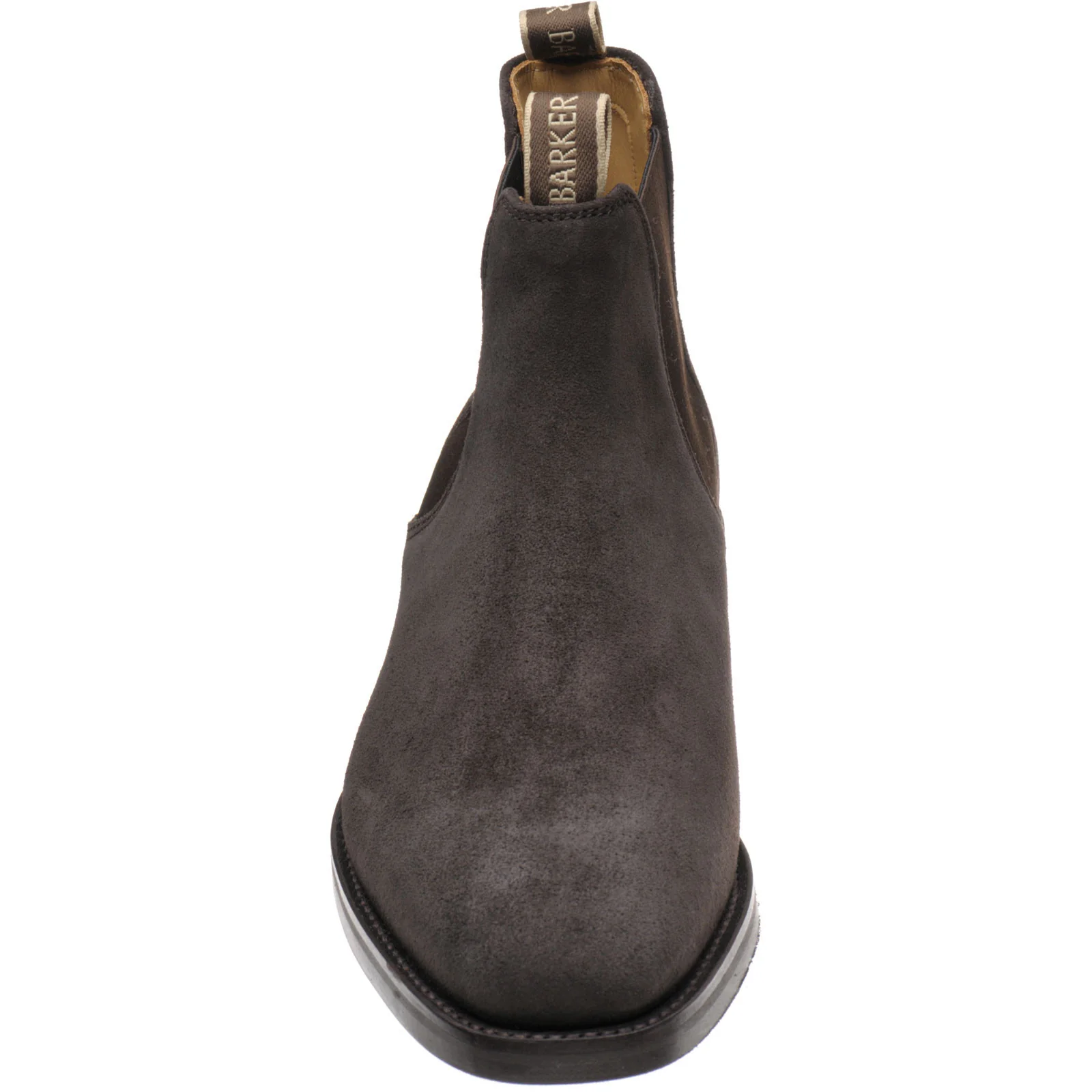 Barker Sutton mens rubber-soled Chelsea boots in dark brown suede - Image 2