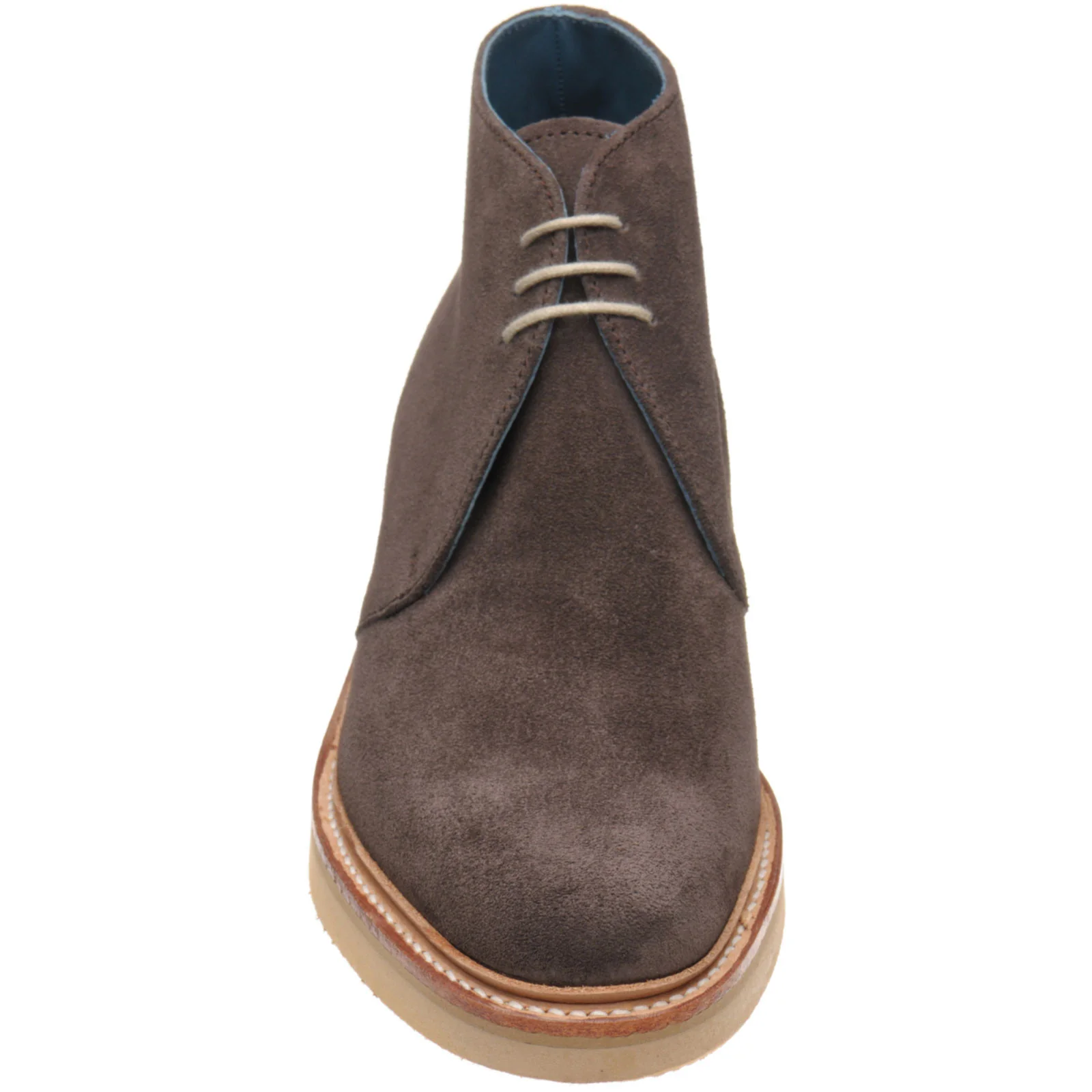 Barker Ted mens rubber-soled Chukka boots in dark brown suede - Image 2
