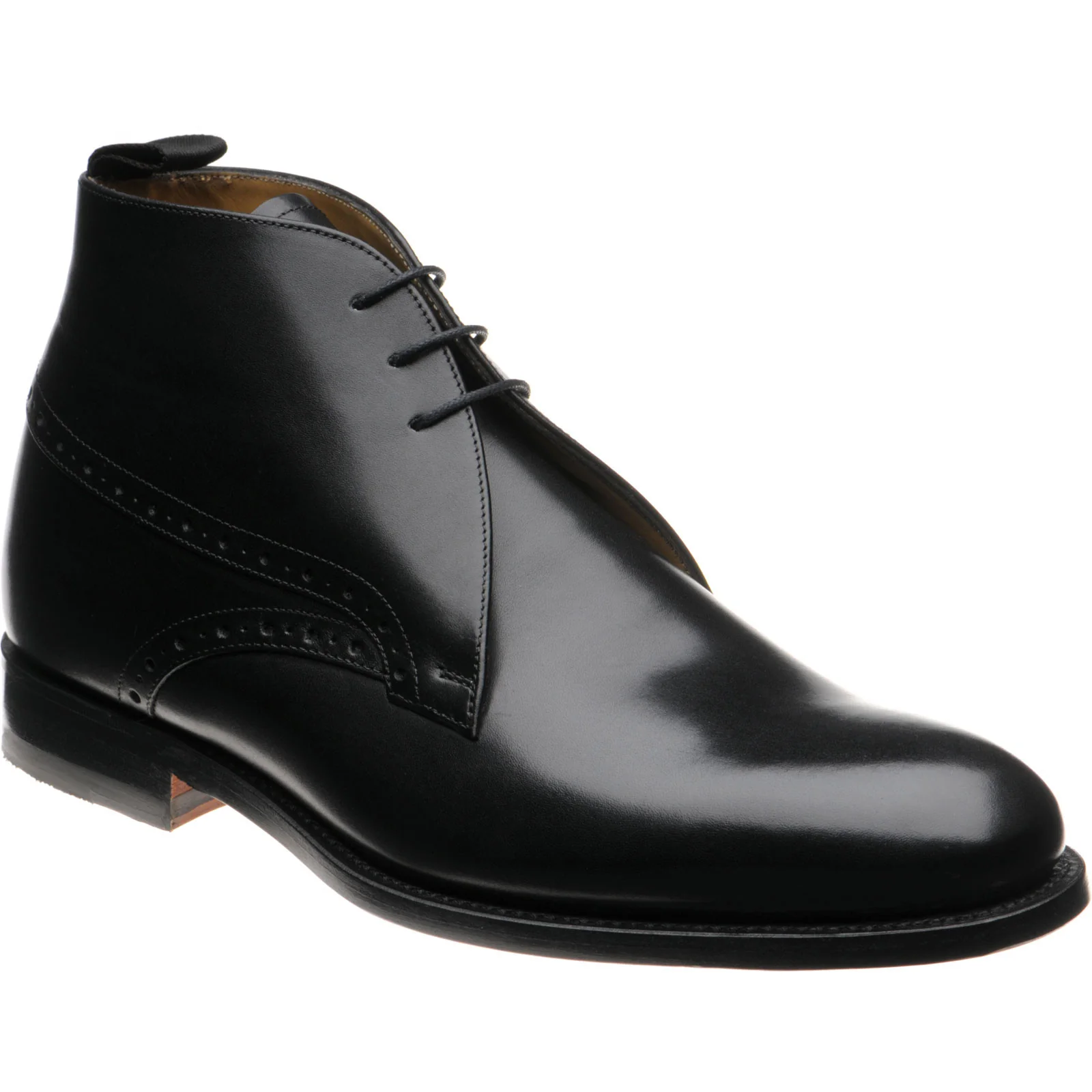 Barker Tyne mens hybrid-soled boots in black calf