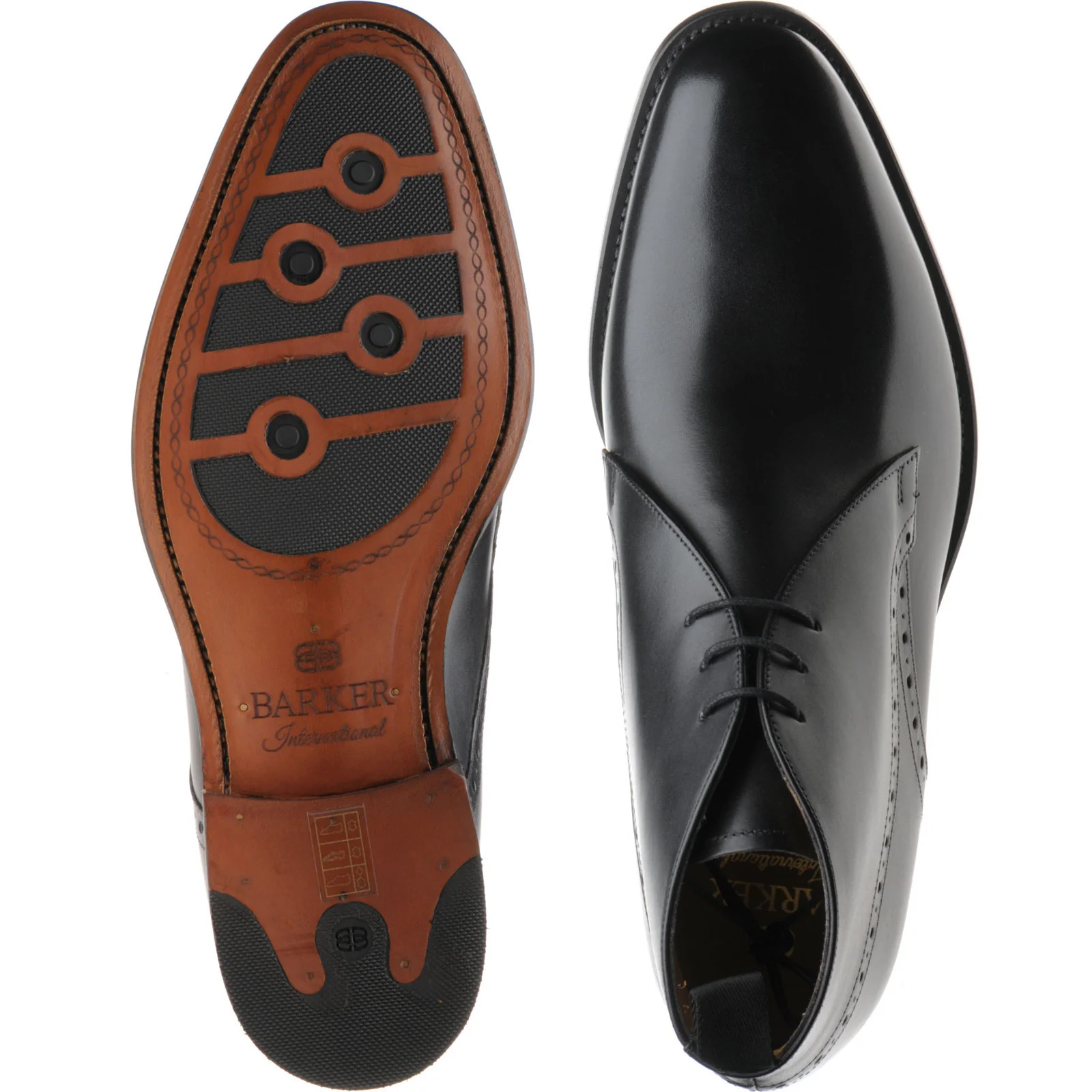 Barker Tyne mens hybrid-soled boots in black calf - Image 3