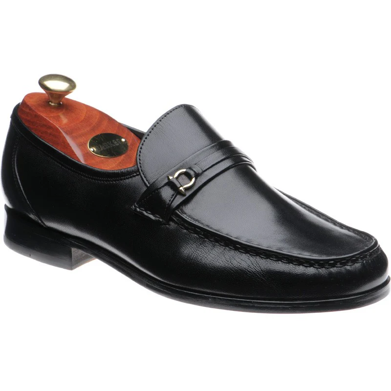 Barker Wade mens loafers in black capital kid