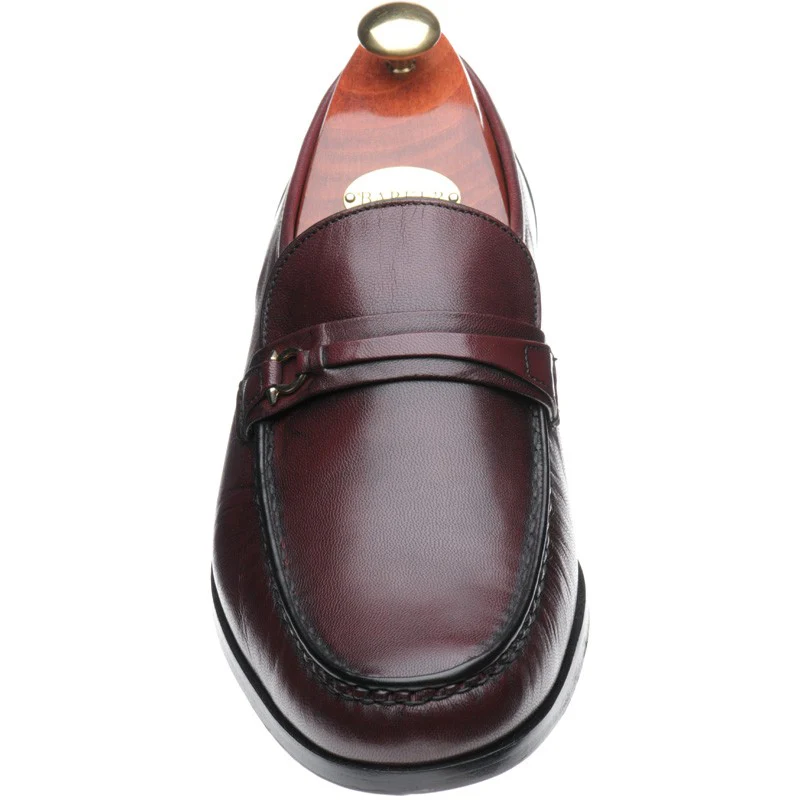 Barker Wade mens loafers in burgundy kid - Image 2