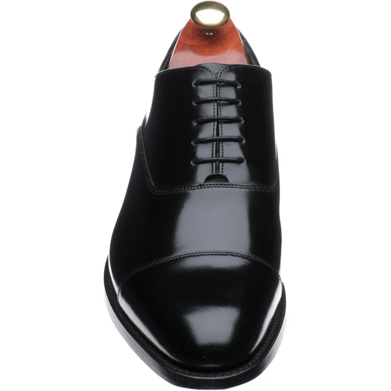 Barker Winsford mens Oxfords in black polished - Image 2