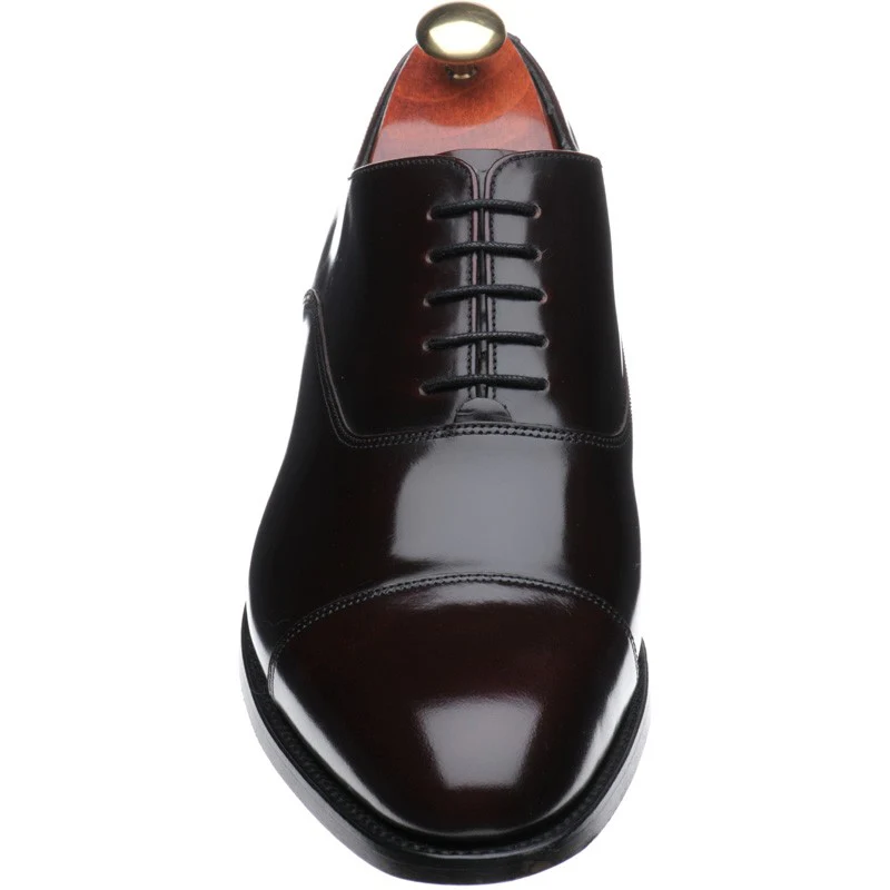 Barker Winsford mens Oxfords in burgundy polished - Image 2