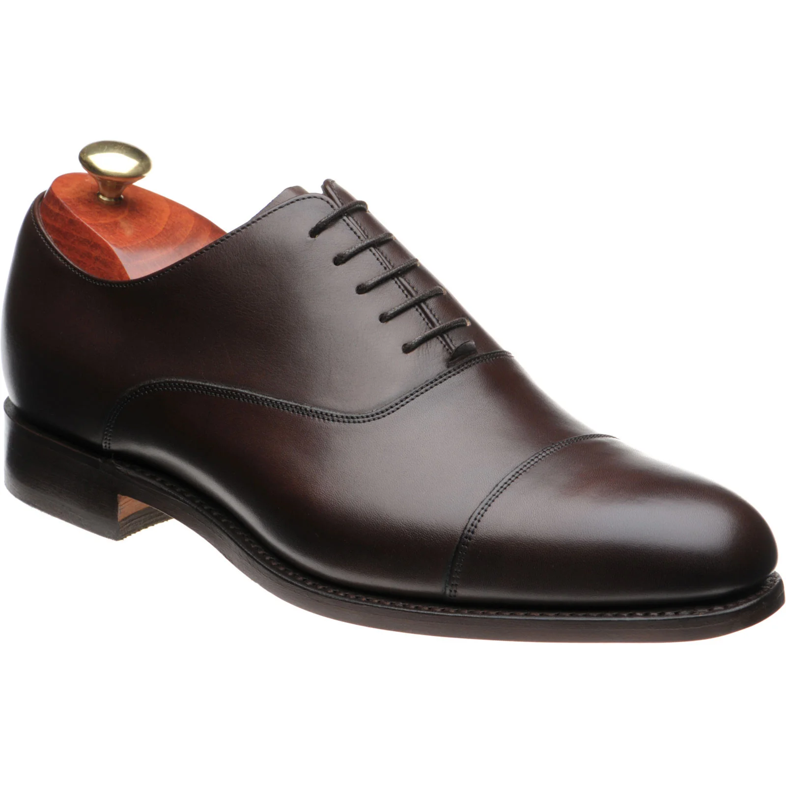 Barker Winsford mens Oxfords in dark walnut calf