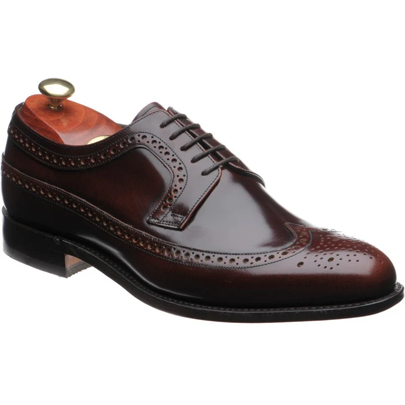 Barker Woodbridge mens brogues in brandy polished (second)