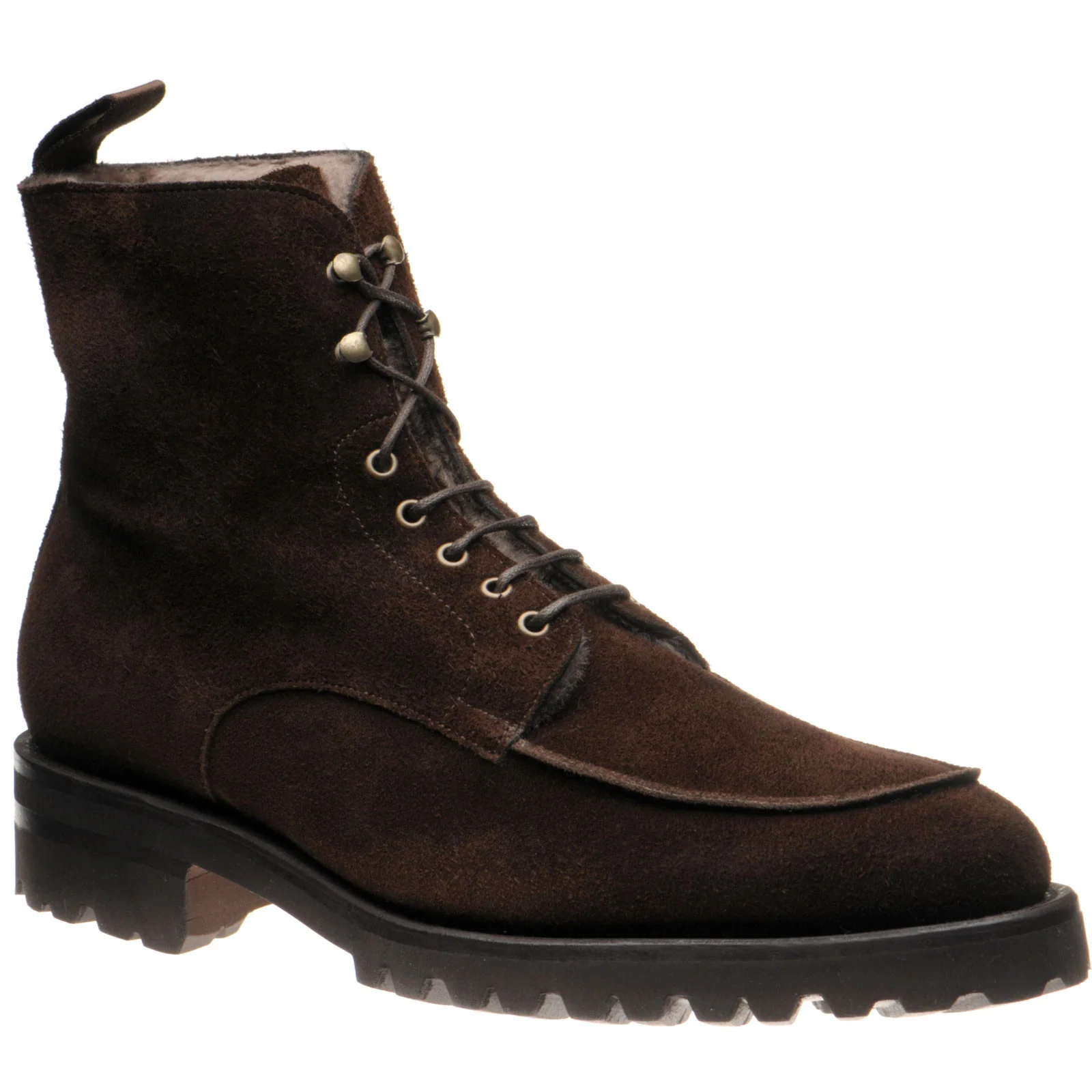 Carlos Santos 1469 mens rubber-soled boots in brown suede