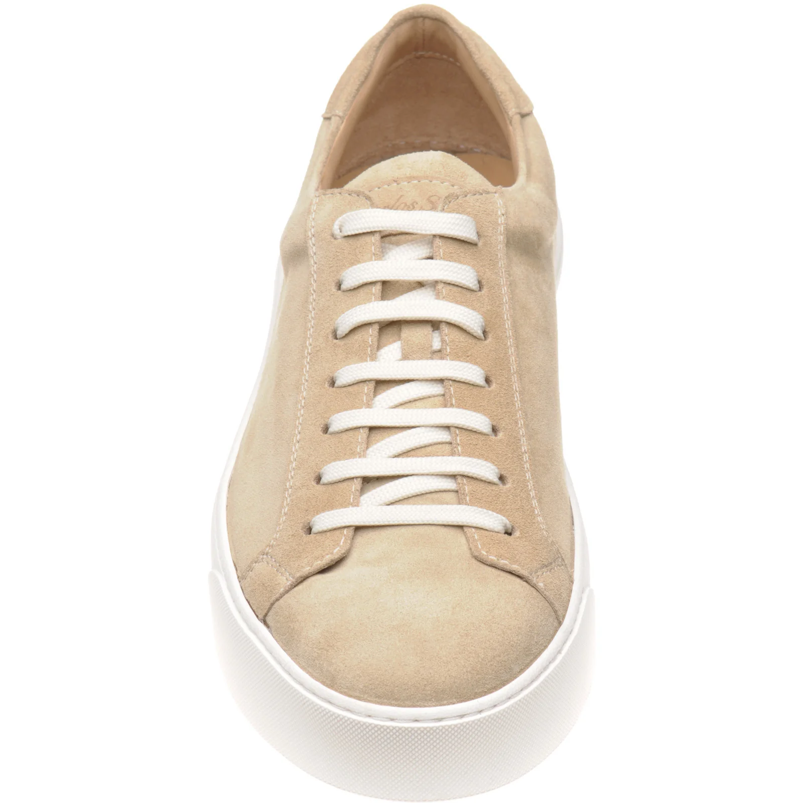 Carlos Santos 1655 mens rubber-soled trainers in desert suede - Image 2