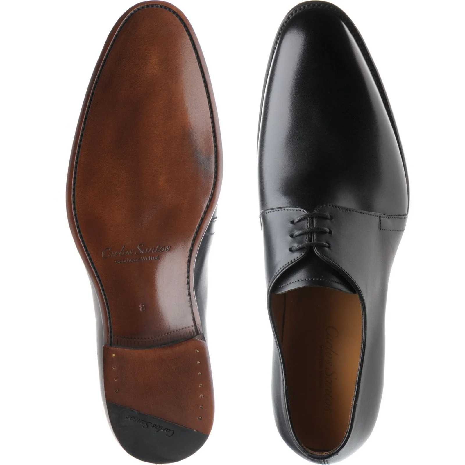 Carlos Santos 7201 mens Derby shoes in black shadow - Image 3